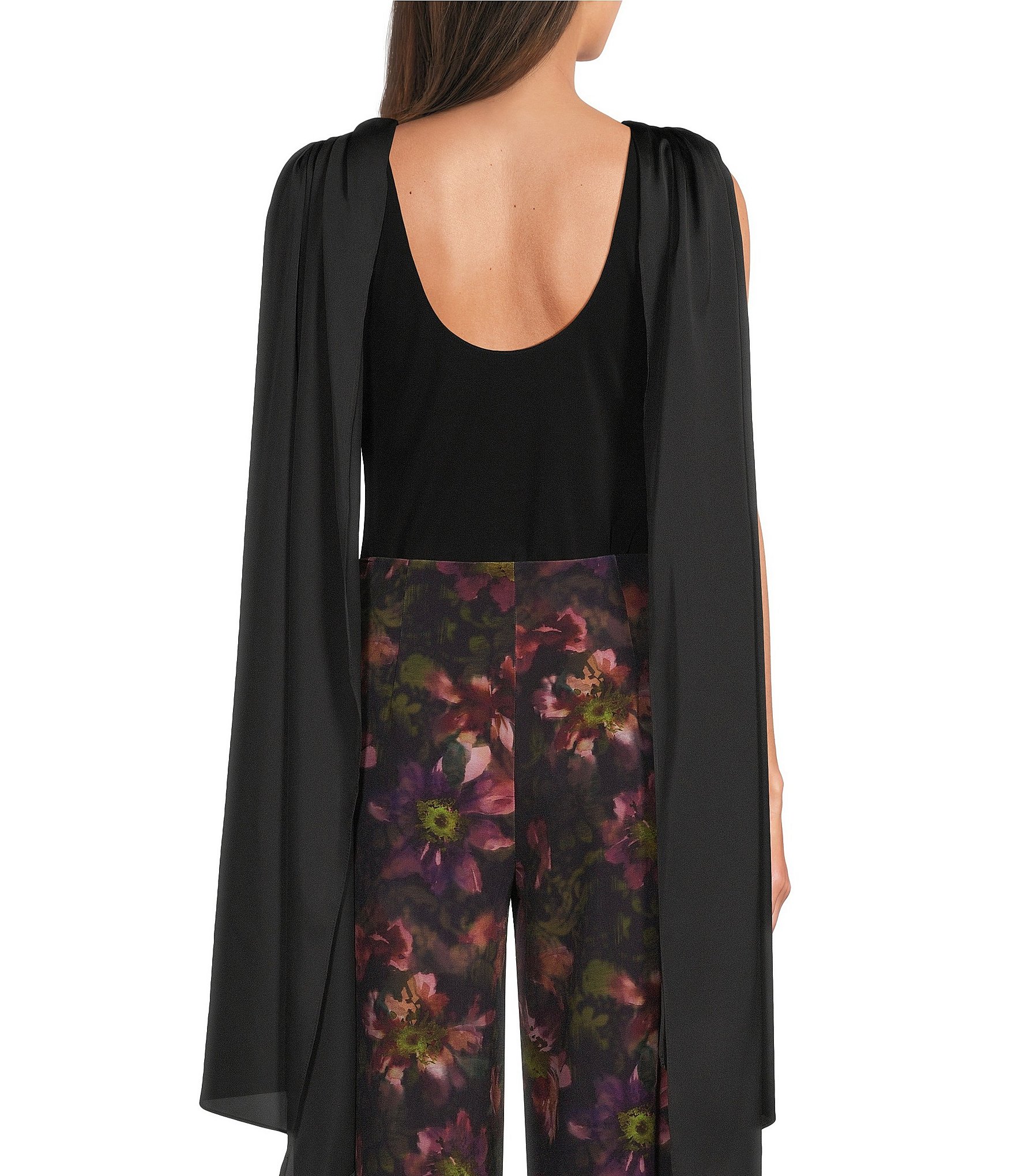 Muse by Marchesa June Cowl Neck Draped Bodysuit
