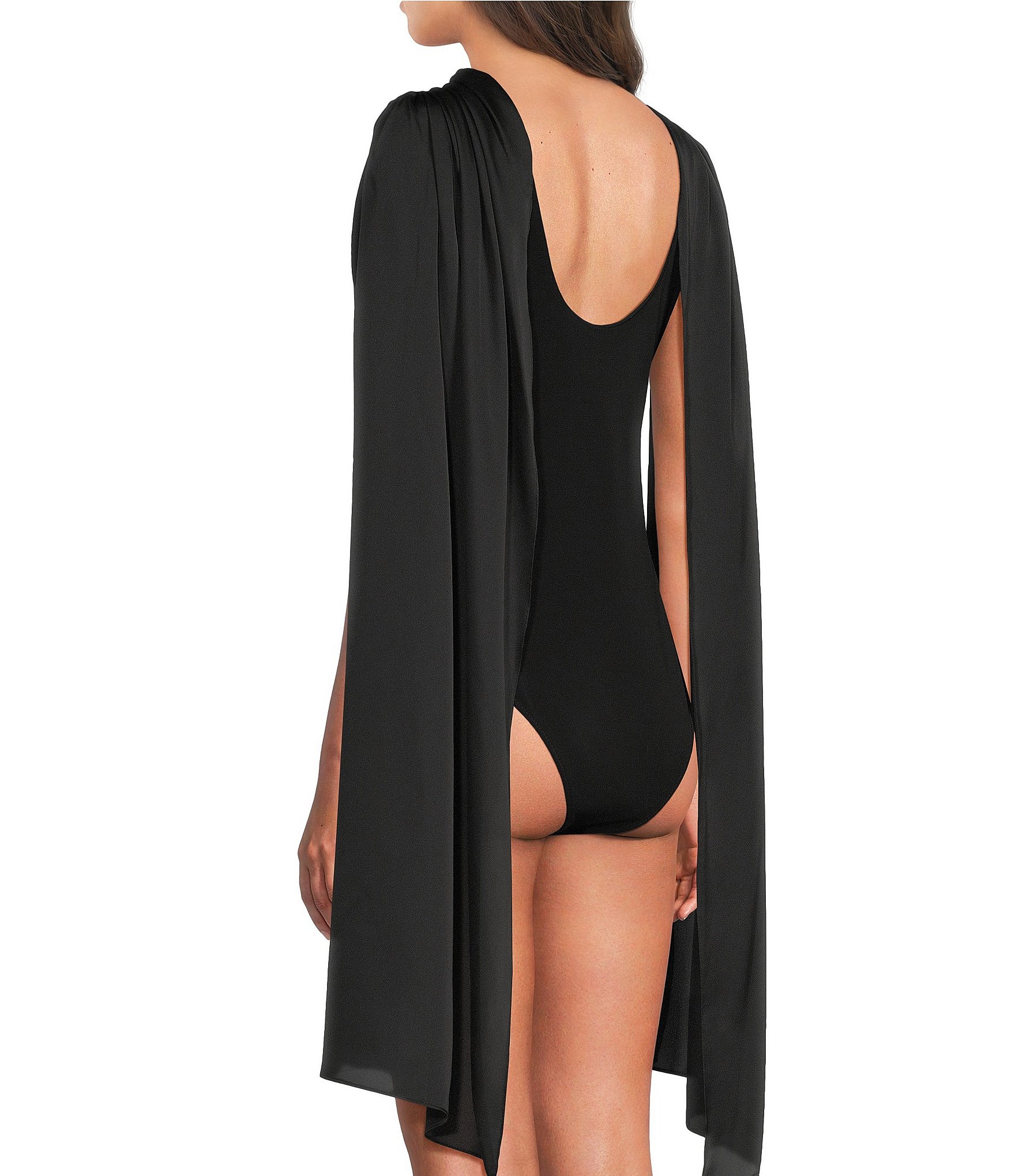 Muse by Marchesa June Cowl Neck Draped Bodysuit
