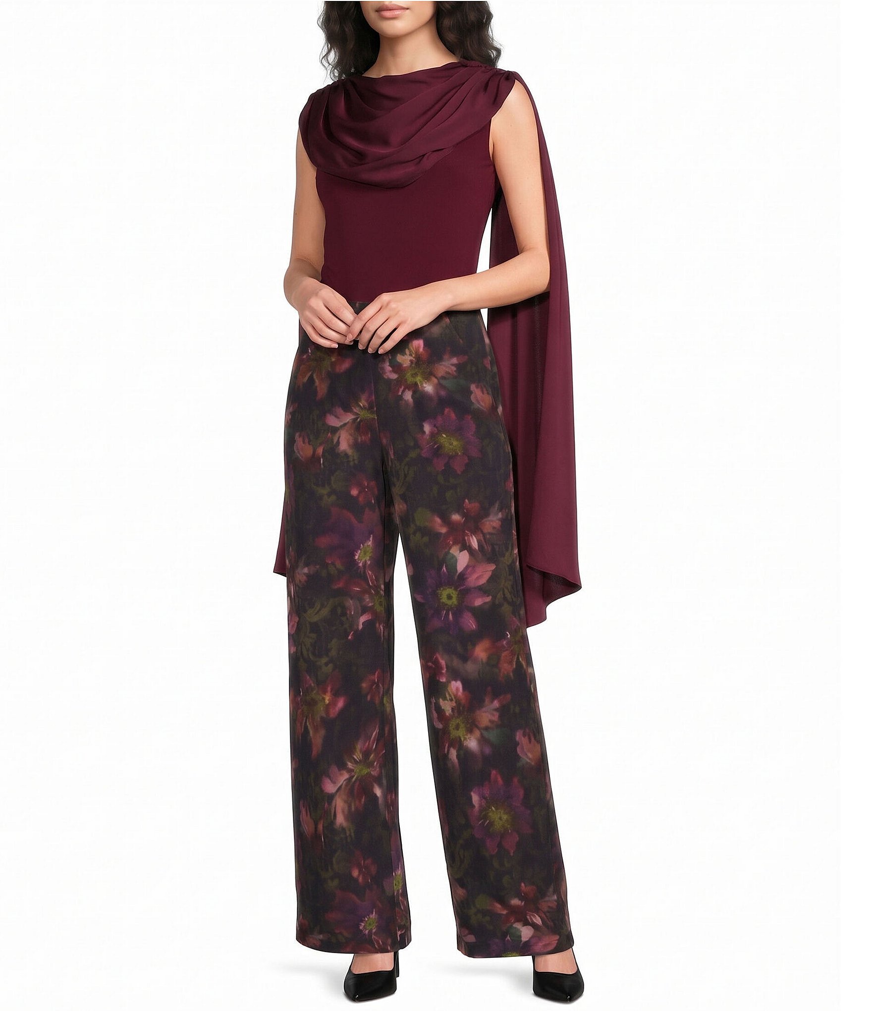 Muse by Marchesa June Cowl Neck Draped Bodysuit