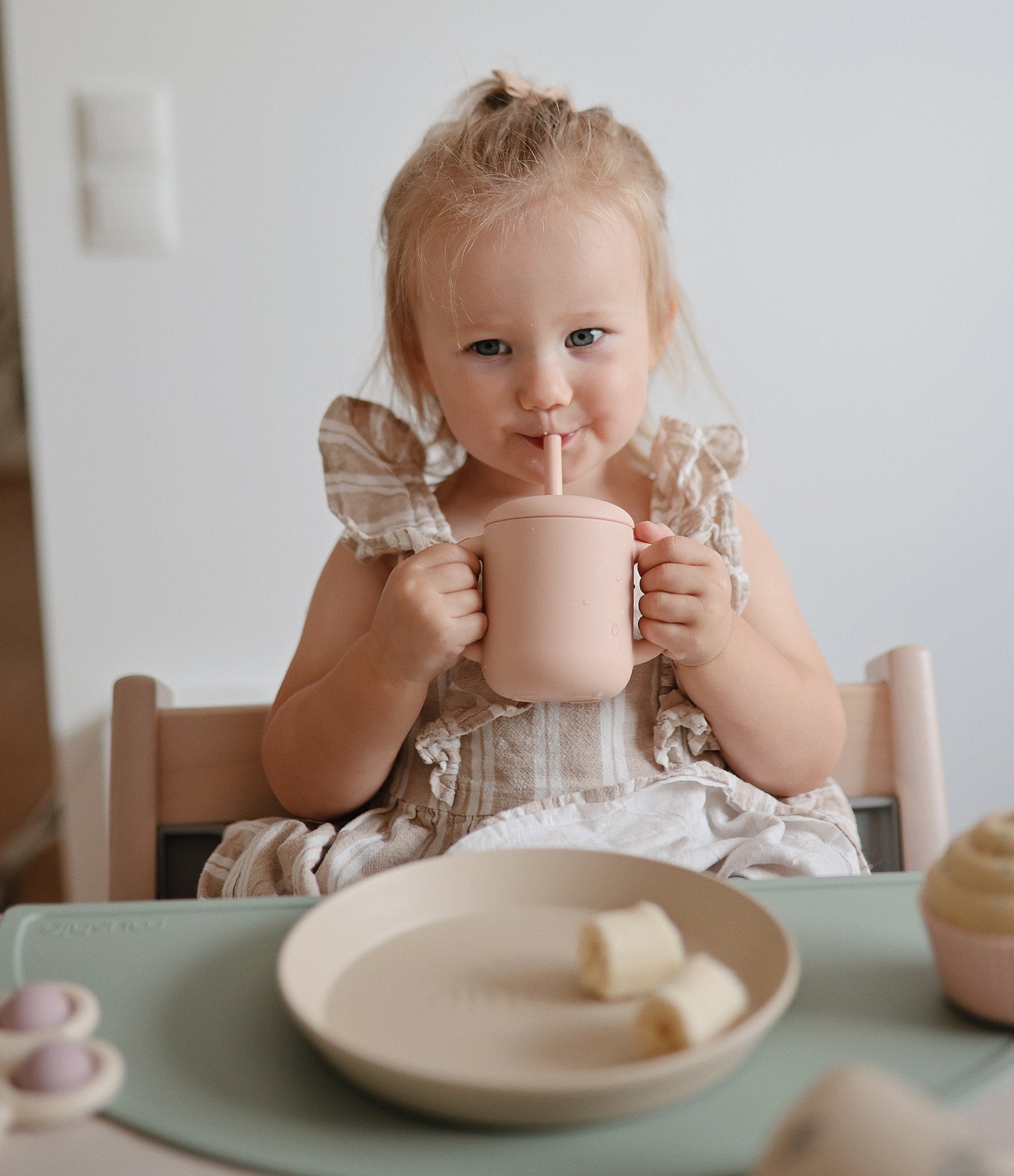 Mushie Silicone Training Cup + Straw