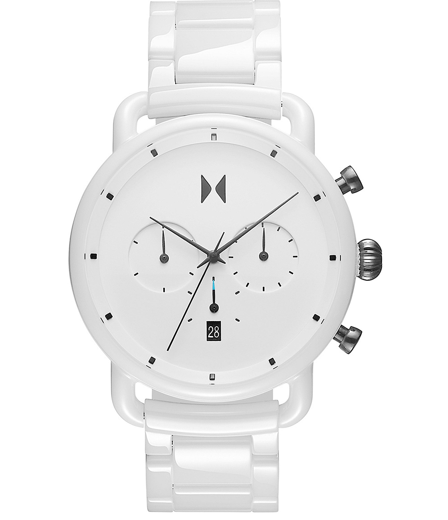 MVMT Men's Blacktop Chronograph White Ceramic Bracelet Watch | Dillard's