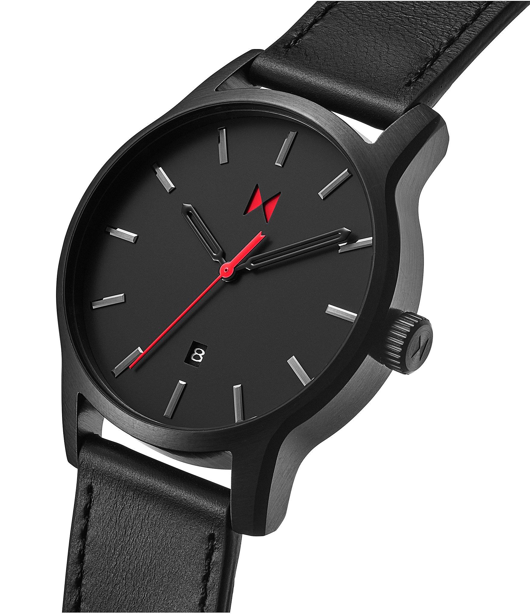 MVMT Men's Classic II Analog Black Leather Strap Watch