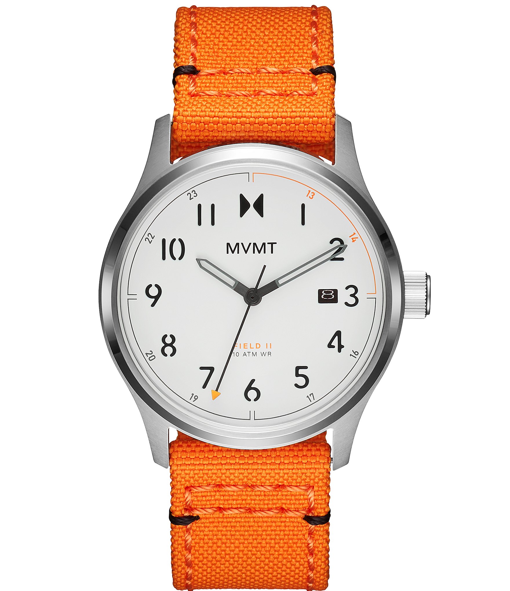 MVMT Men's Field II Analog Orange Nylon Strap Watch | Dillard's