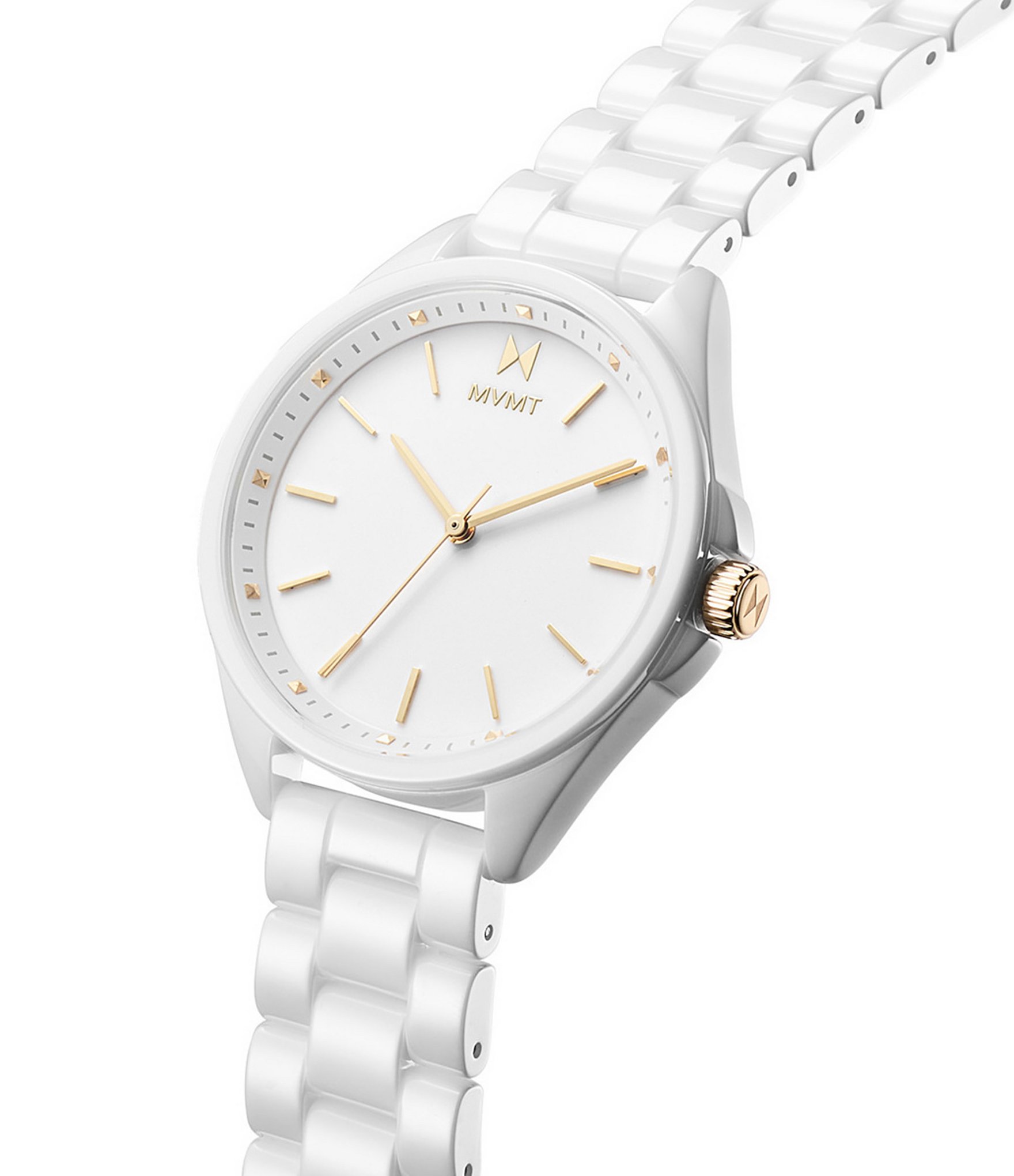 MVMT Women's Coronada White Ceramic Bracelet Watch