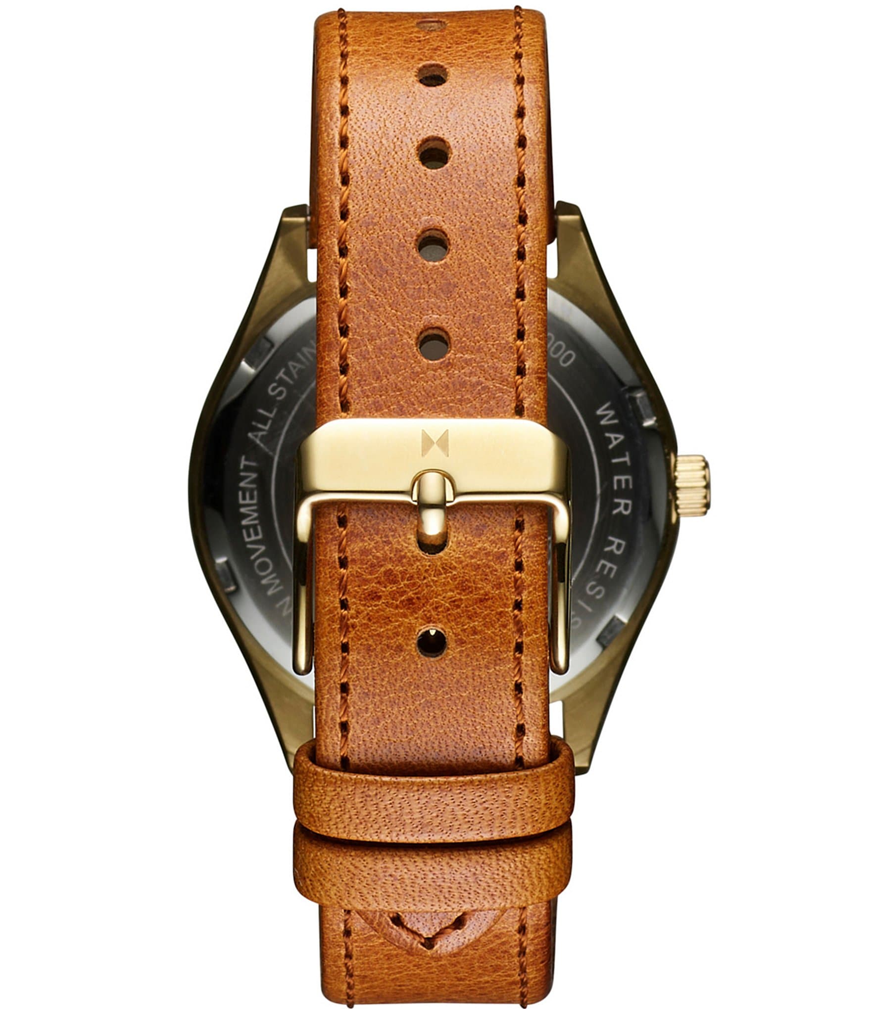 MVMT Women's Rise Boyfriend Quartz Analog Tan Leather Strap Watch