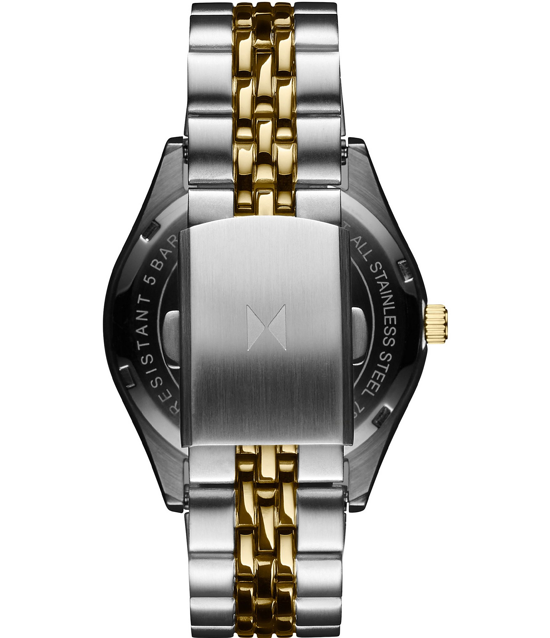 MVMT Women's Rise Boyfriend Quartz Analog Two Tone Stainless Steel Bracelet Watch