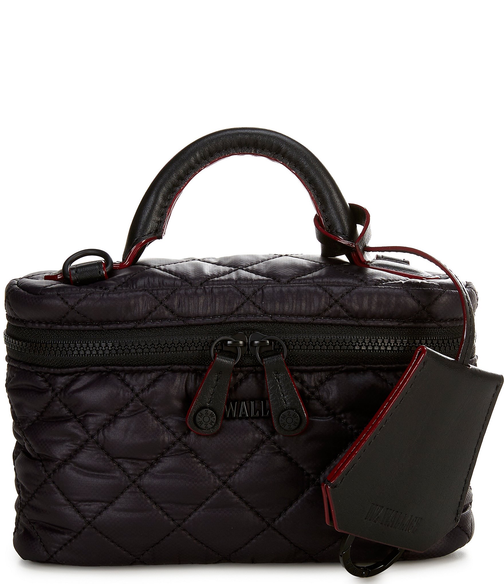 MZ Wallace Metro Nylon Quilted Train Case Crossbody Bag