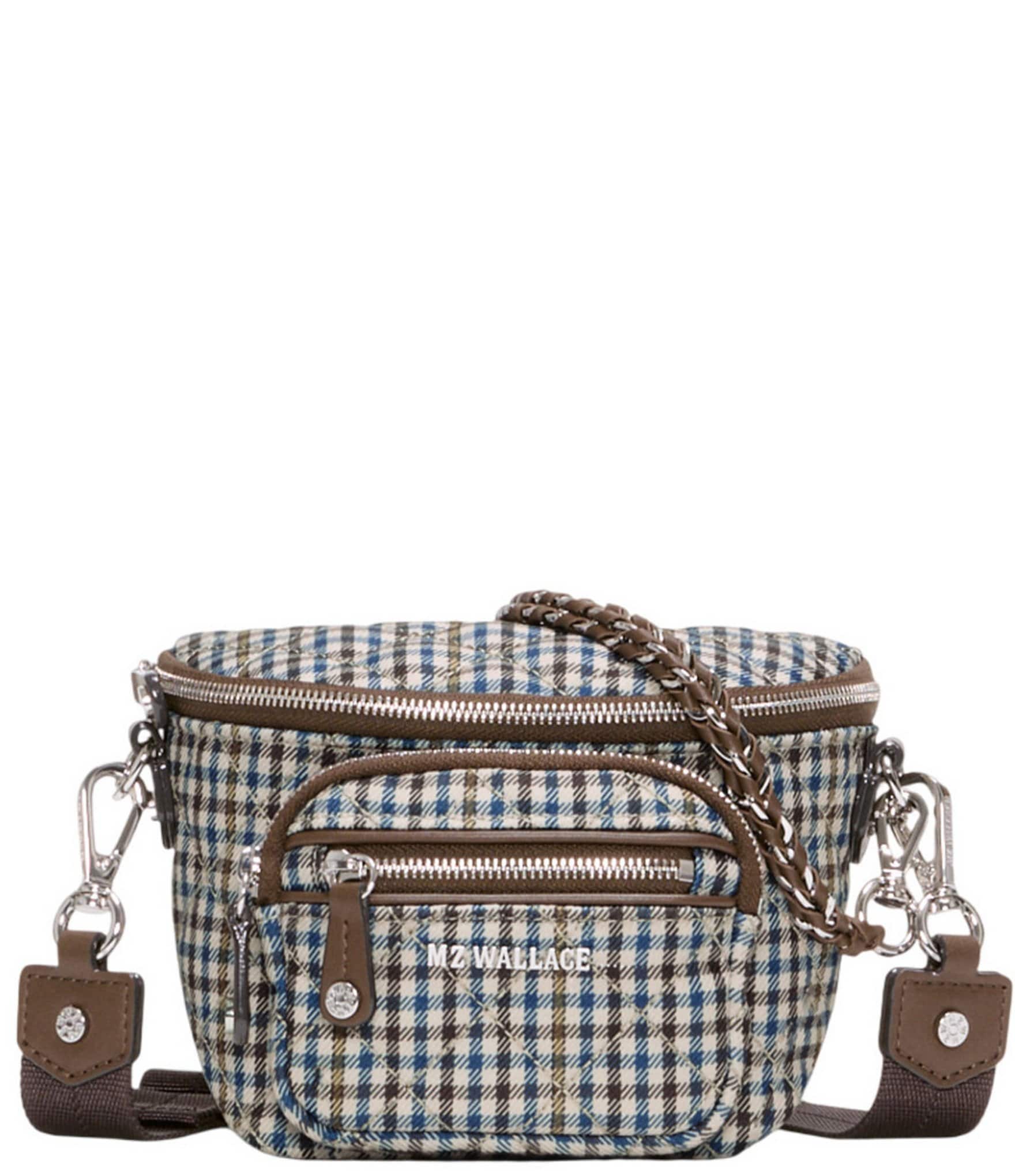 MZ Wallace Micro Crosby Checked Sling Belt Bag