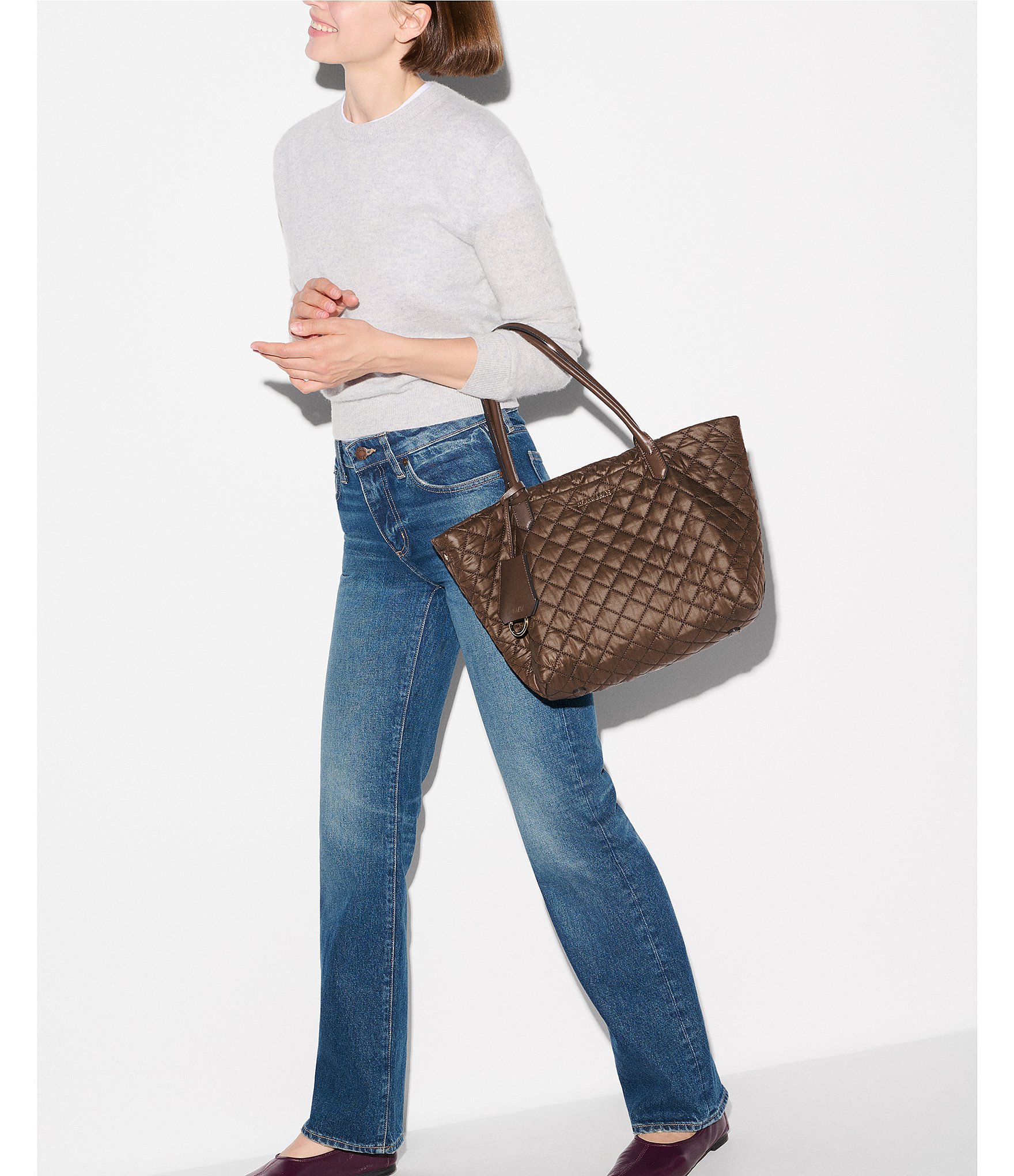 MZ Wallace Walnut Small Daily Tote Bag