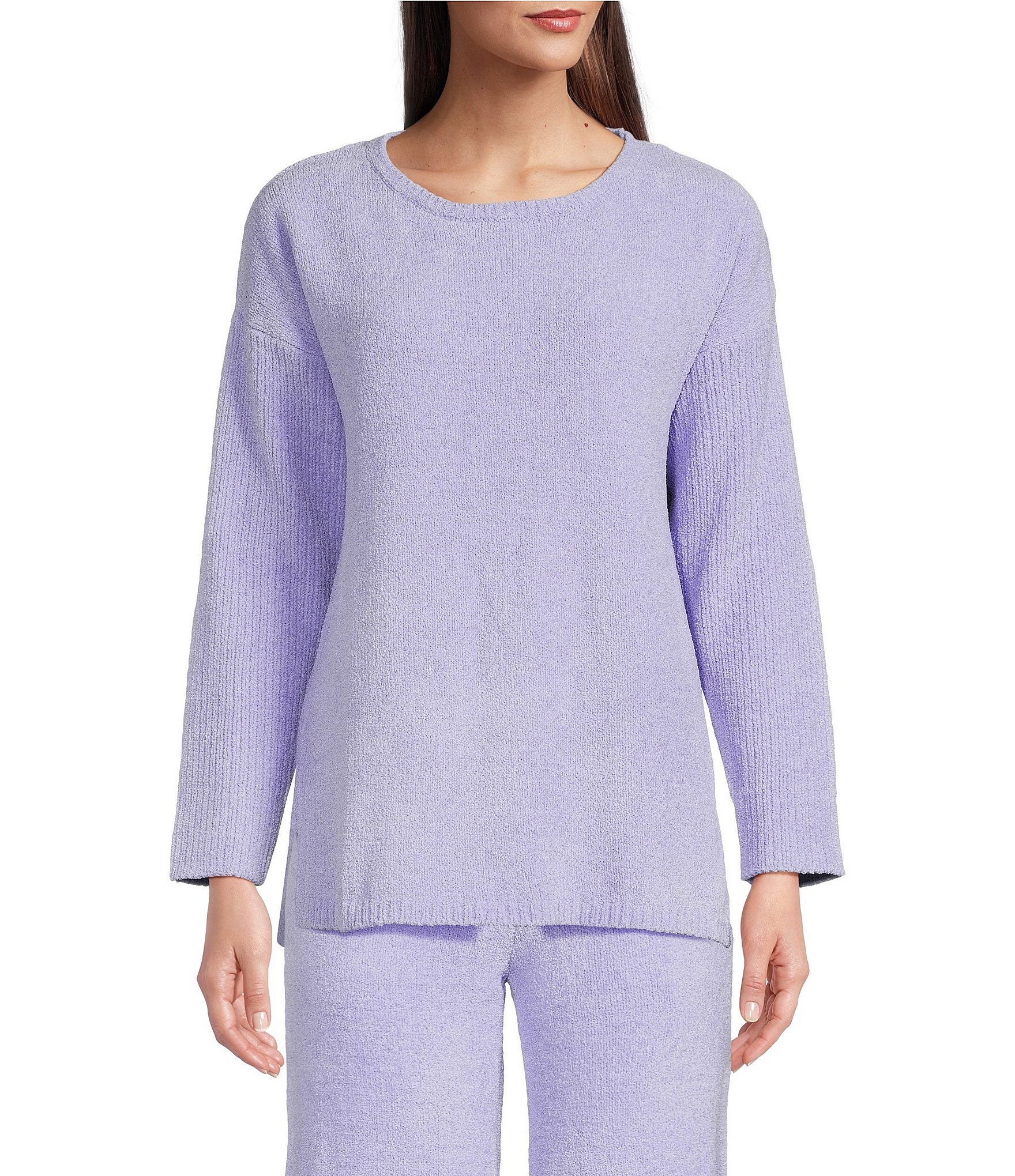 Lauren Ralph Lauren Striped Jersey Notch Collar 3/4 Sleeve Pajama Set