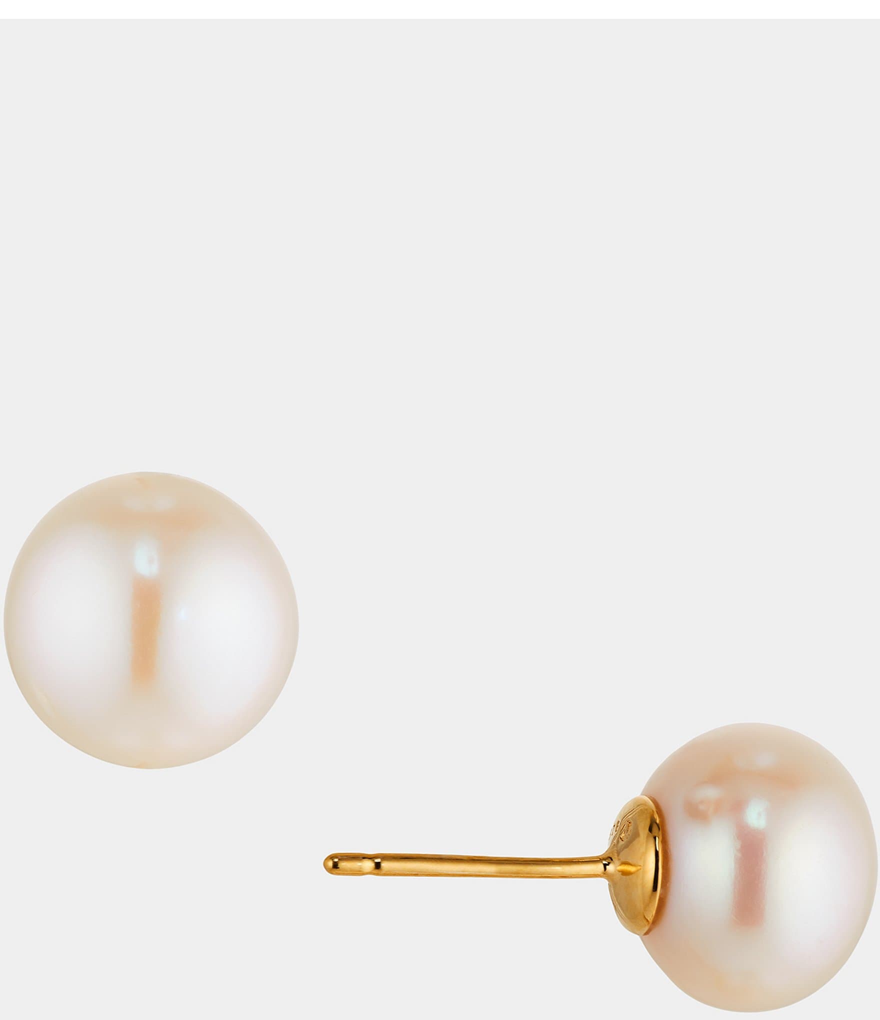 Nadri 10mm Button Freshwater Pearl Gold Stud Earrings | Dillard's