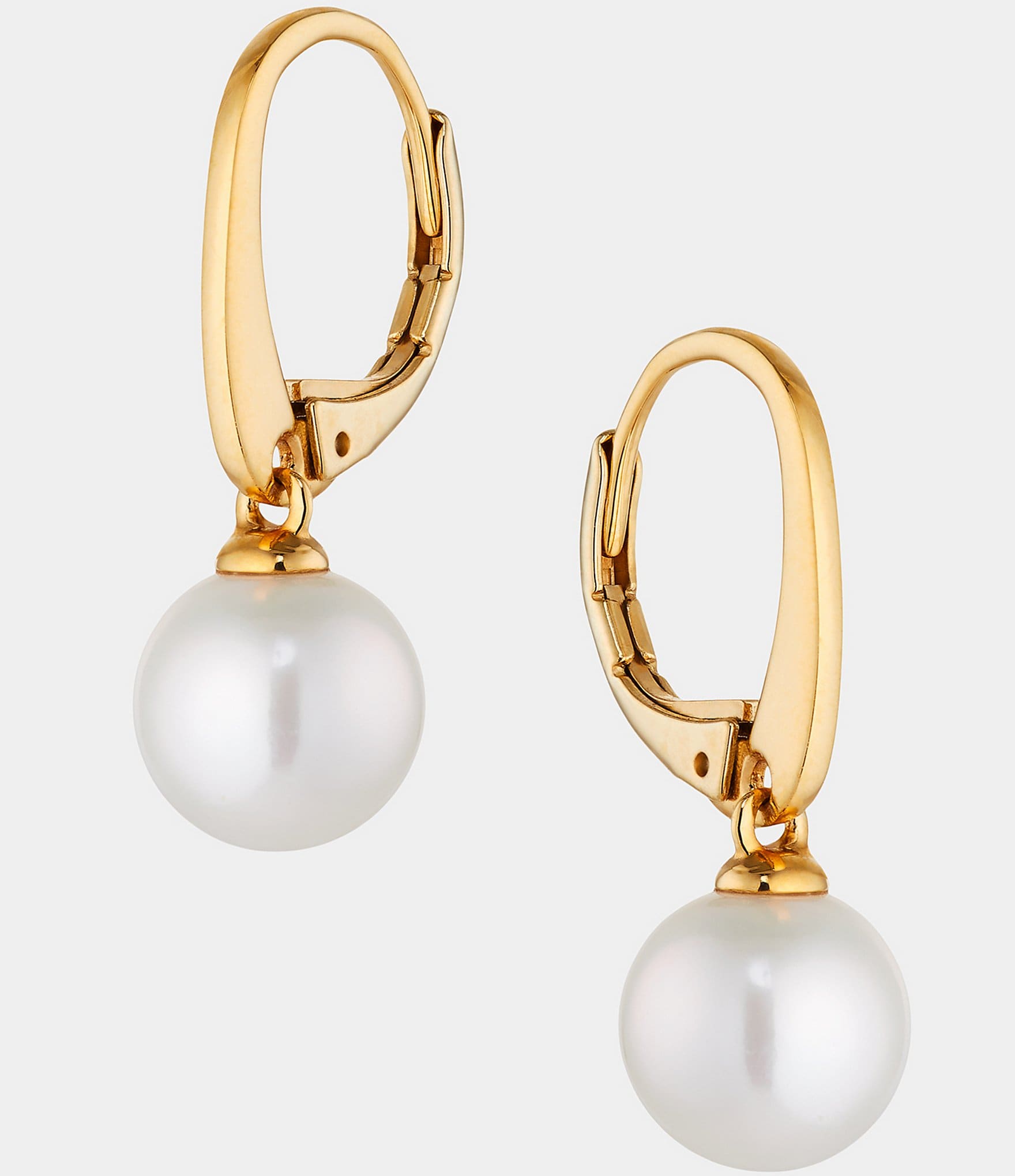 Nadri 8mm Round Pearl Gold Drop Earrings | Dillard's