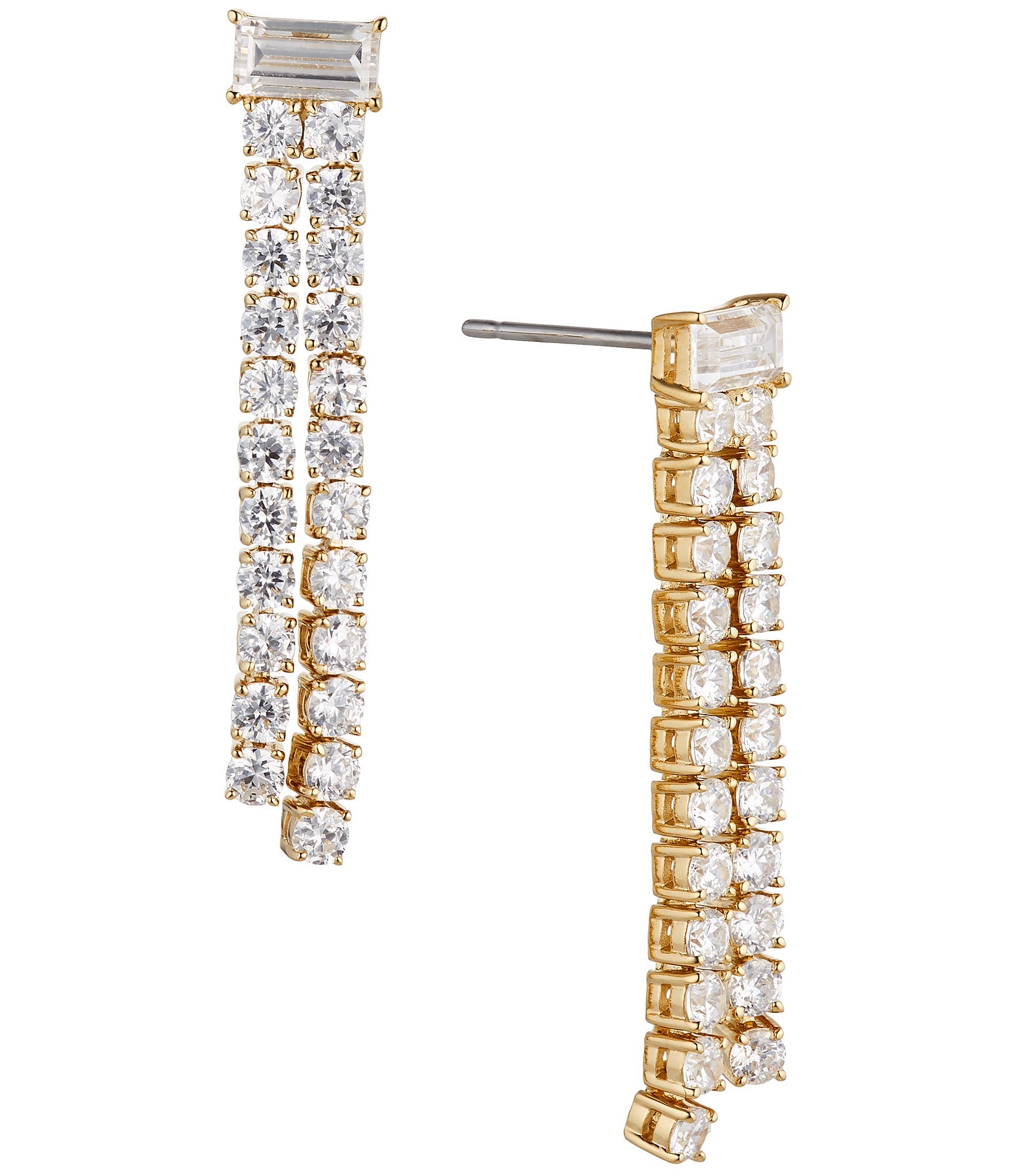 Nadri Chateau Fringe Linear Earrings | Dillard's