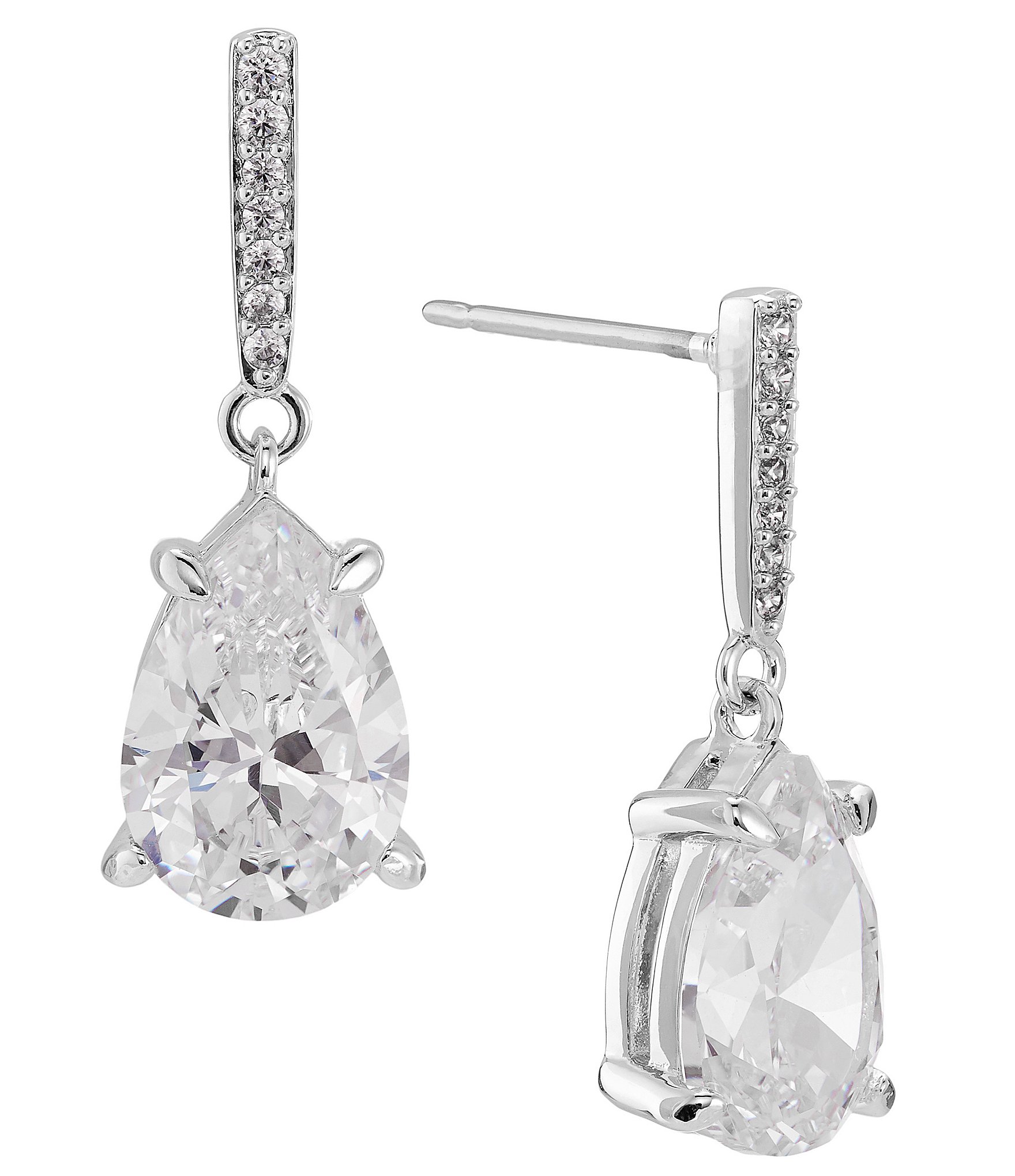 Nadri Colette Oval Crystal Drop Earrings