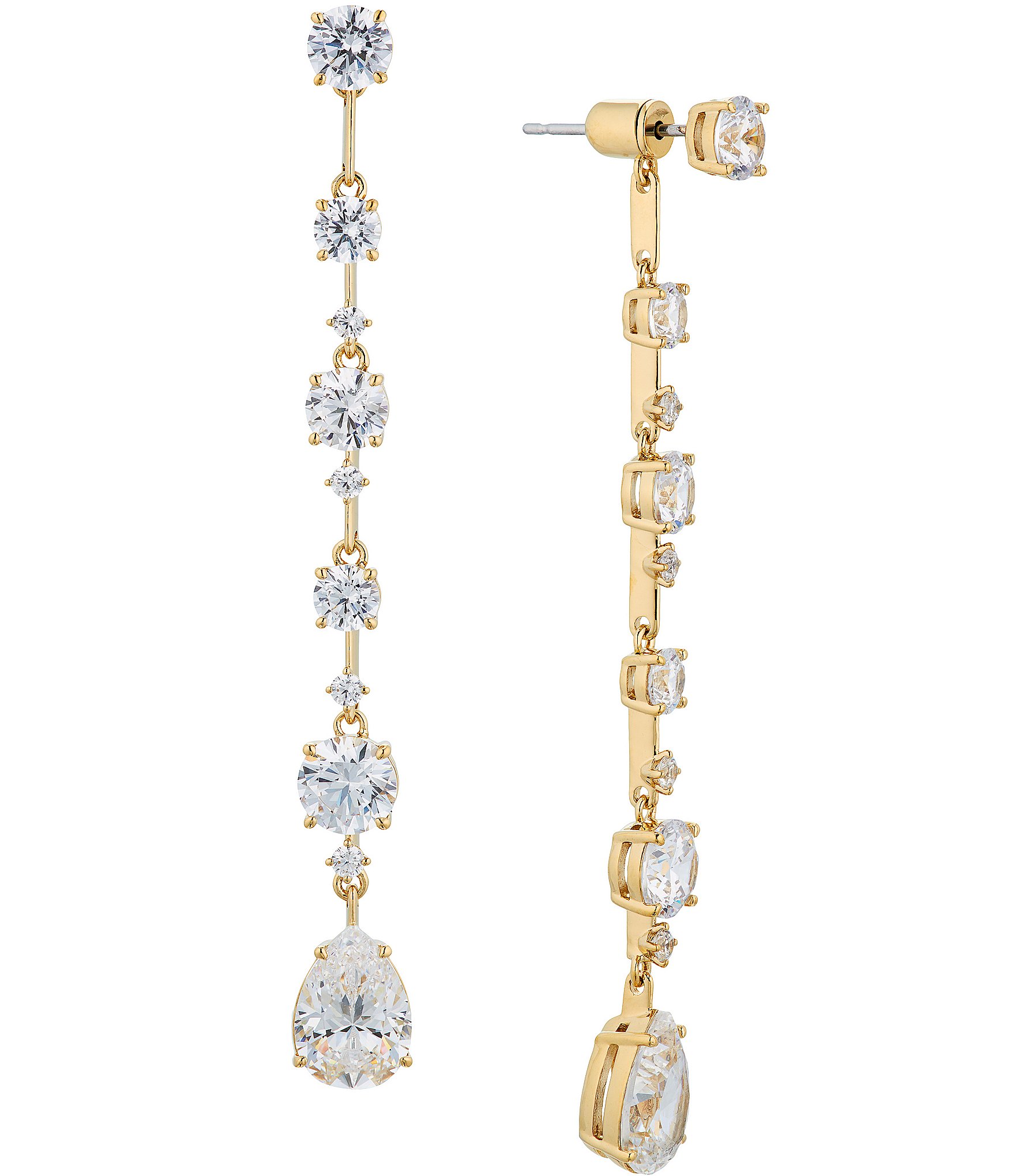 Nadri Cora Crystal Frontal Back Earrings