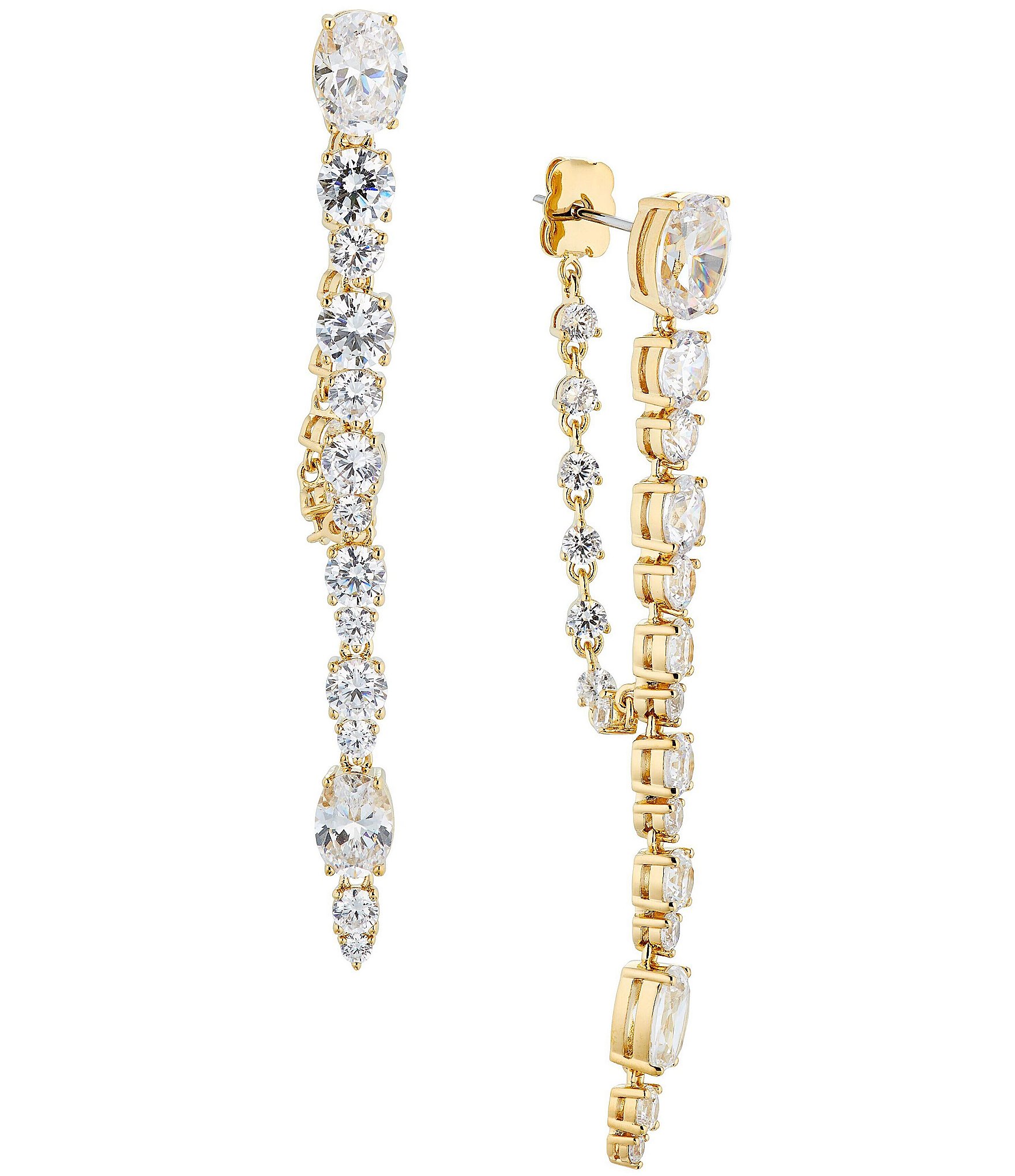 Nadri CZ Linked Crystal Drop Earrings | Dillard's