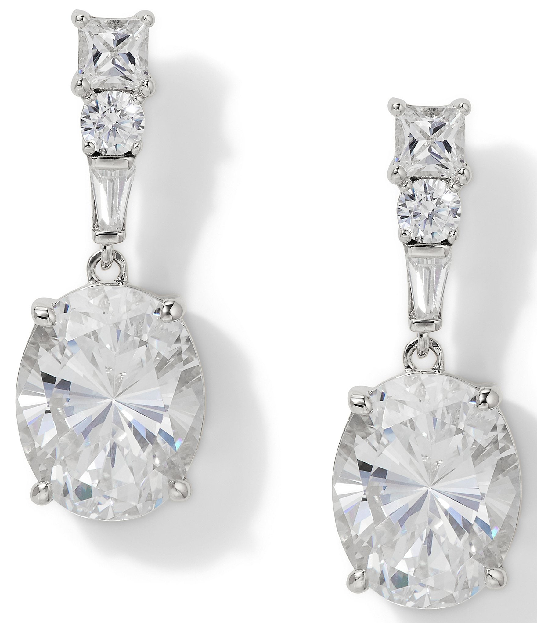 Nadri Delphine Oval CZ Drop Earrings