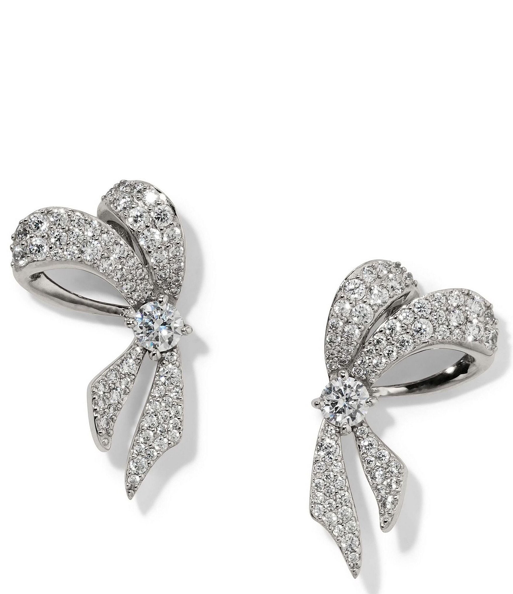 Nadri Eros Ribbon Stud Earrings