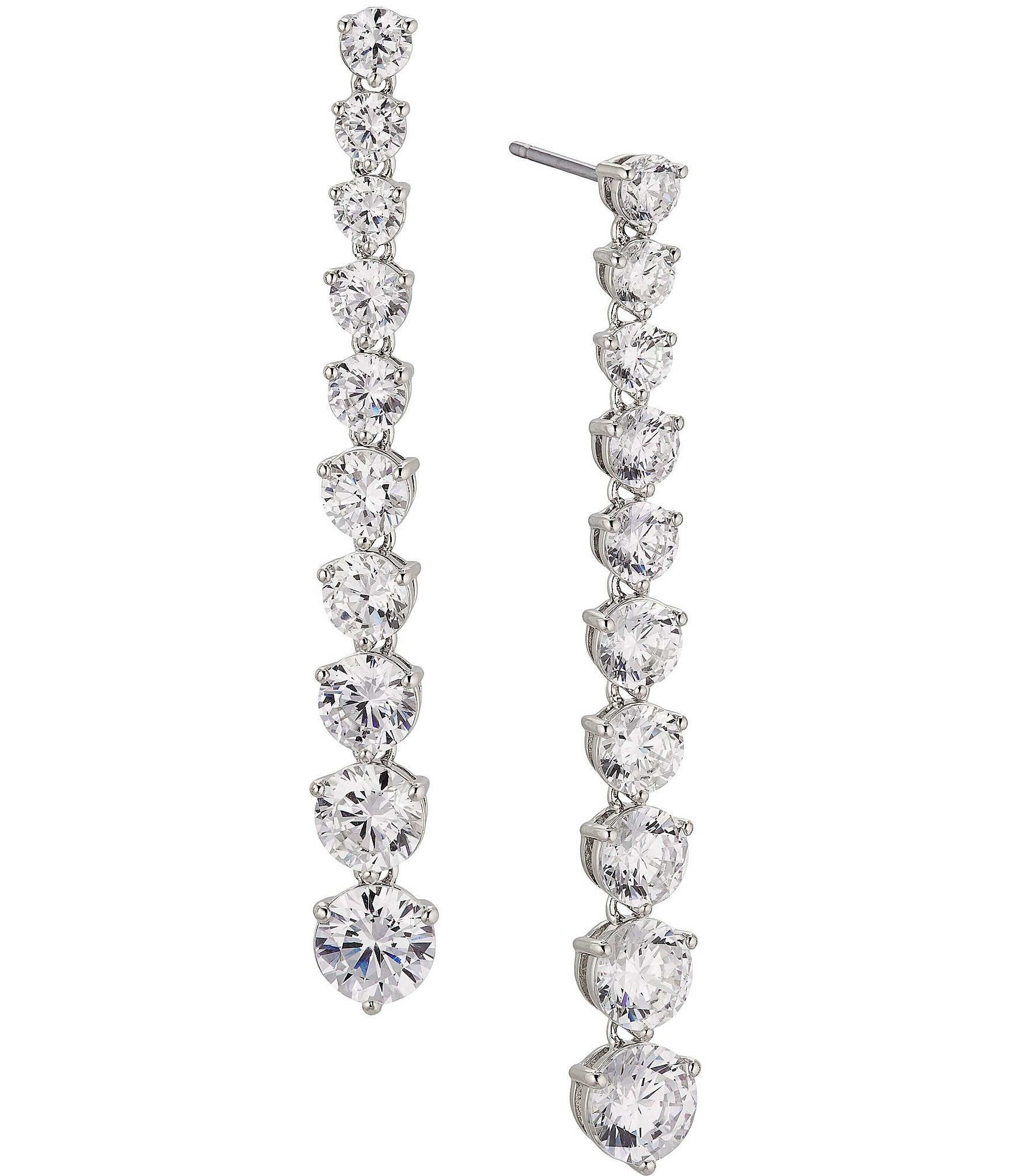 Nadri Graduating Linear CZ Stone Earrings