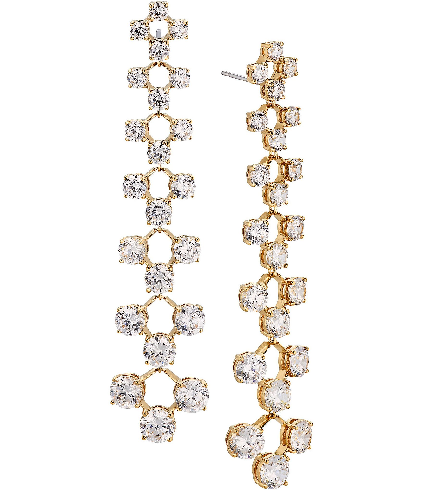 Nadri Halle Crystal Graduated Linear Earrings | Dillard's