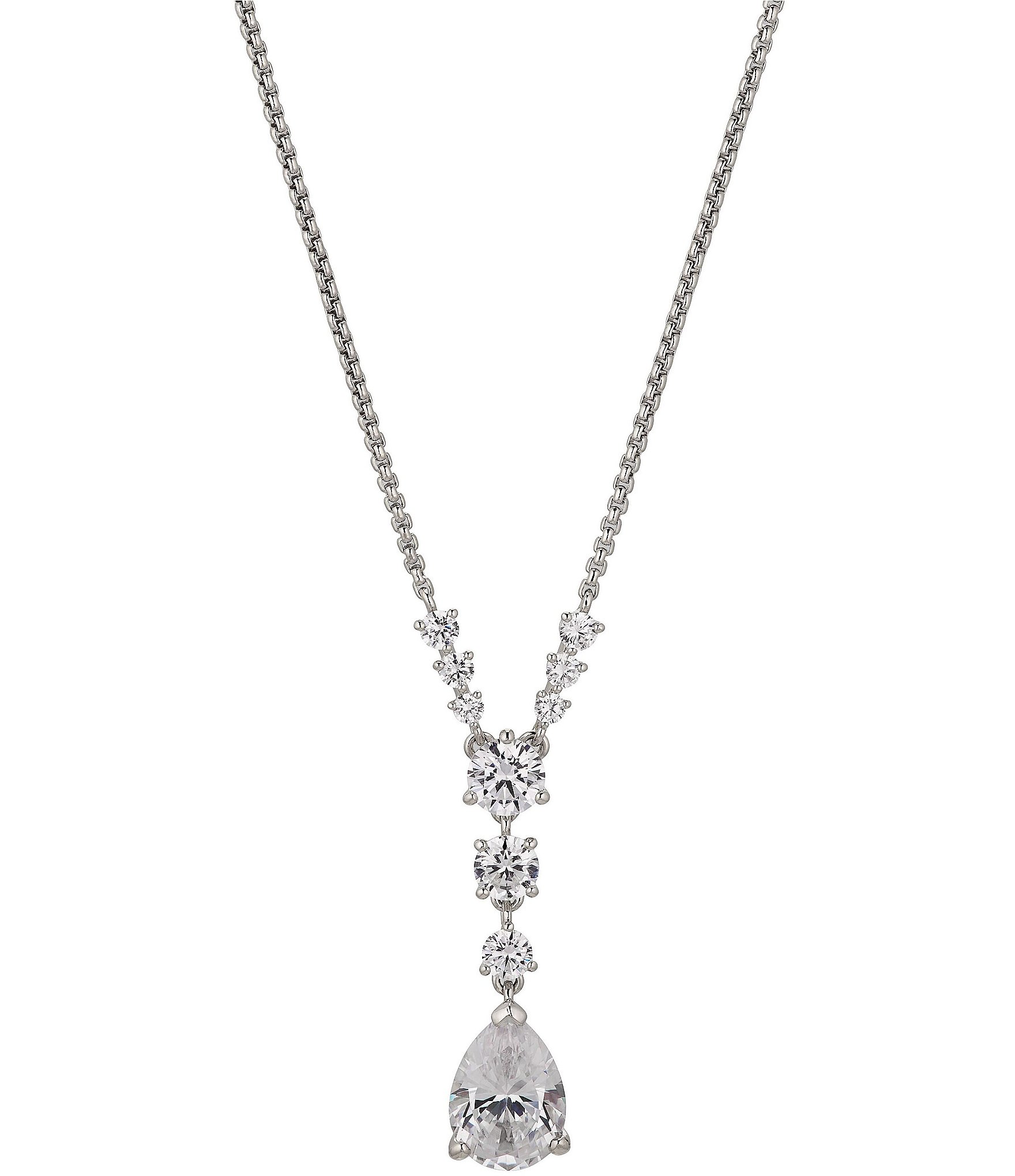 Nadri Halle Crystal Short 16'' Y Necklace