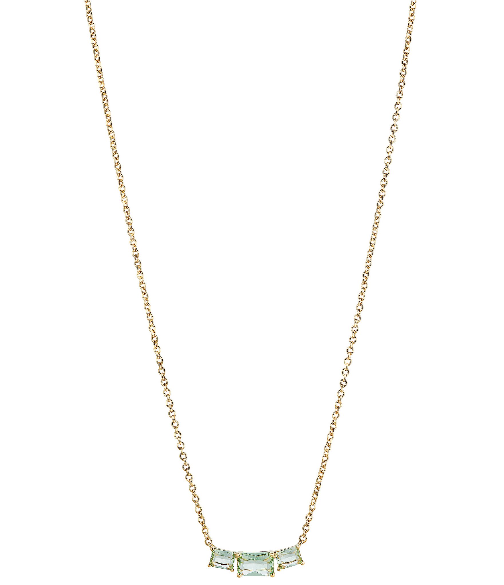 Nadri Isle Mint 18K Gold Plated Small Frontal Collar Necklace | Dillard's