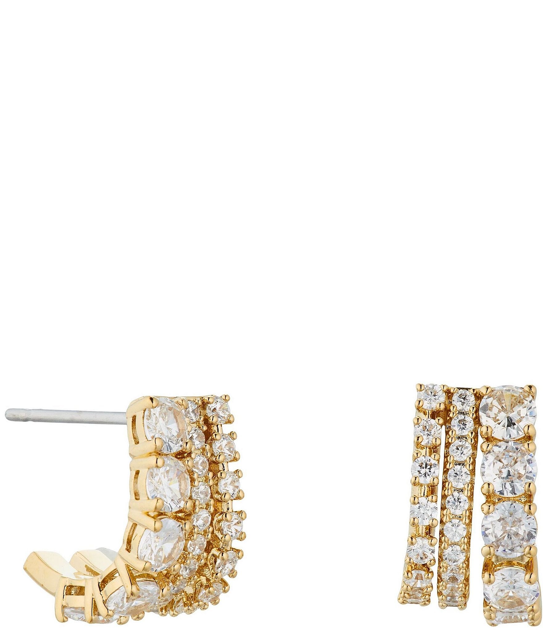 Nadri J Crystal Hoop Earrings