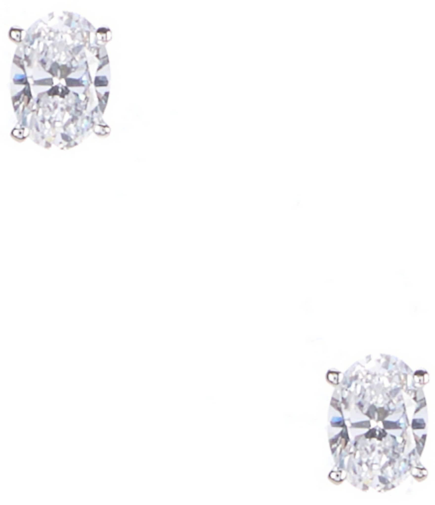 Nadri Modern Love Small Oval Cubic Zirconia Stud Earrings