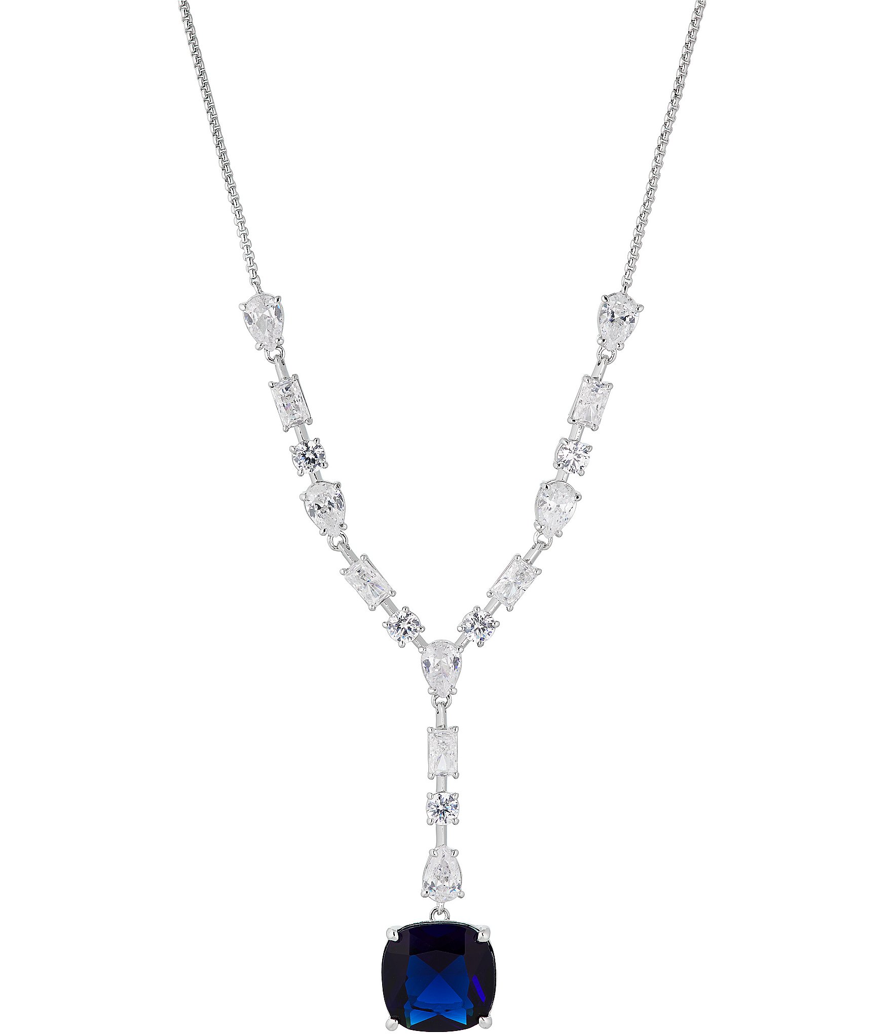 Nadri Rockstars Blue Bold Crystal Y Necklace | Dillard's