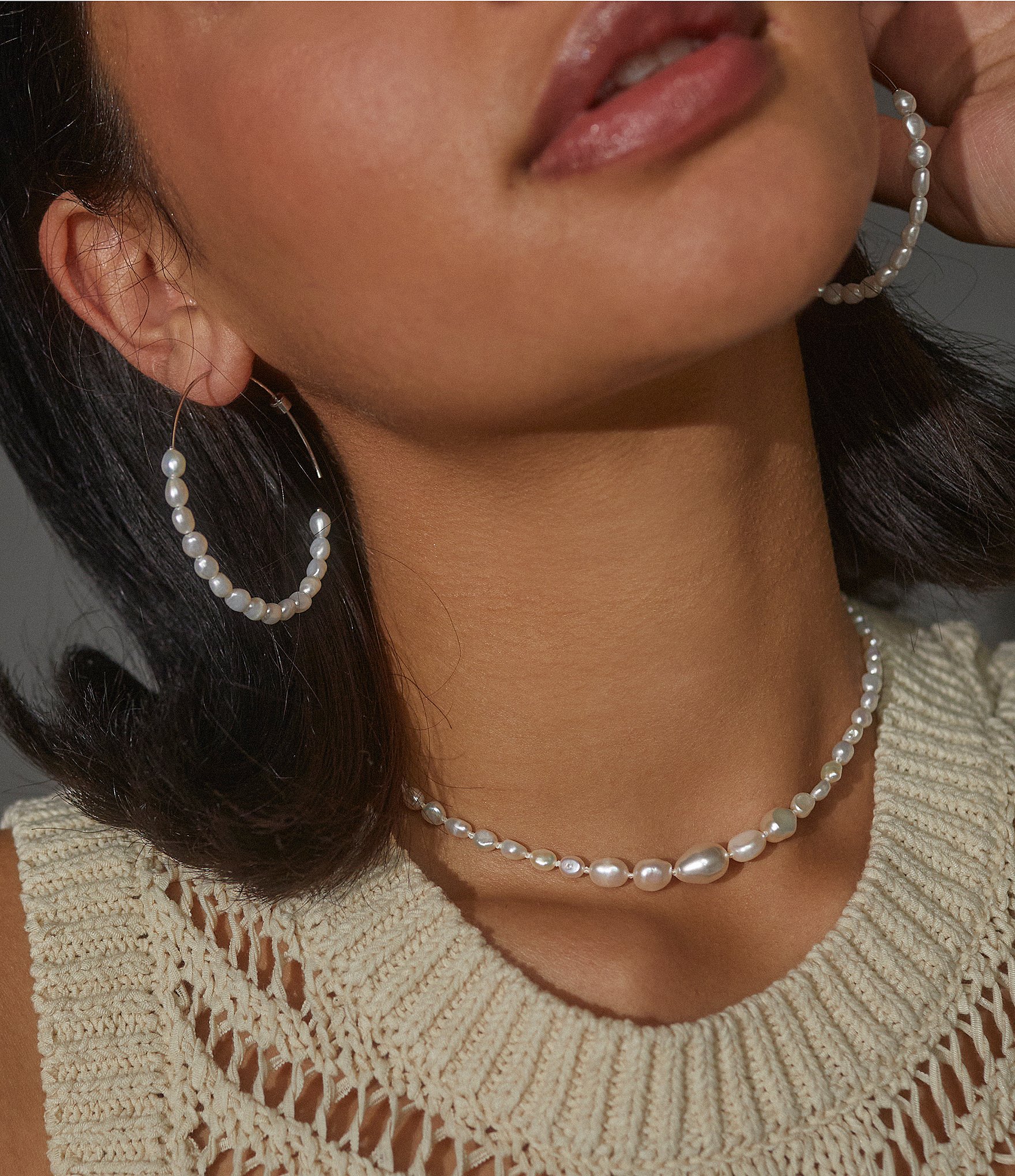 Nadri Siren Pearl Full Collar Necklace