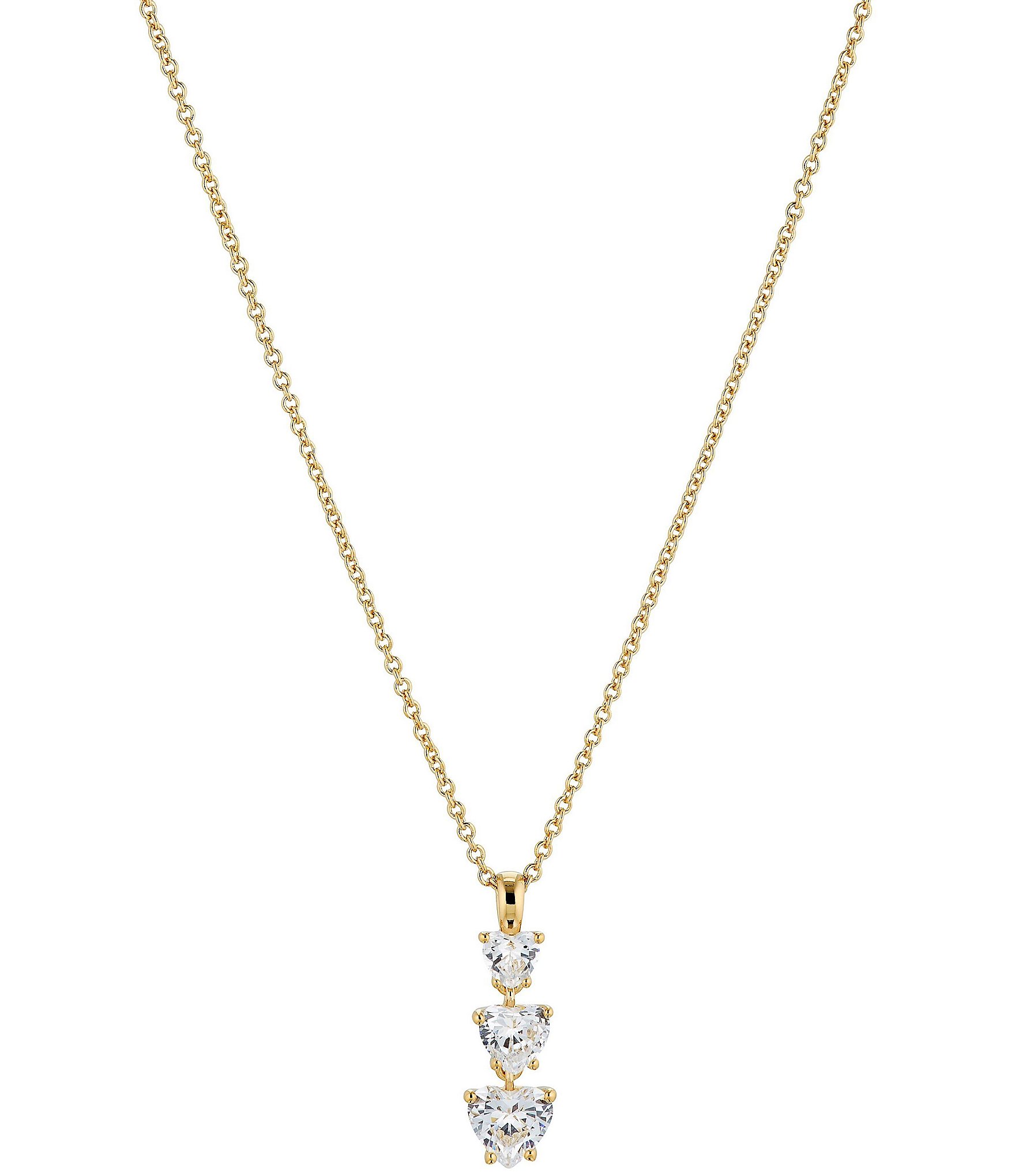 Nadri Triple Hearts Crystal Short Pendant Necklace | Dillard's