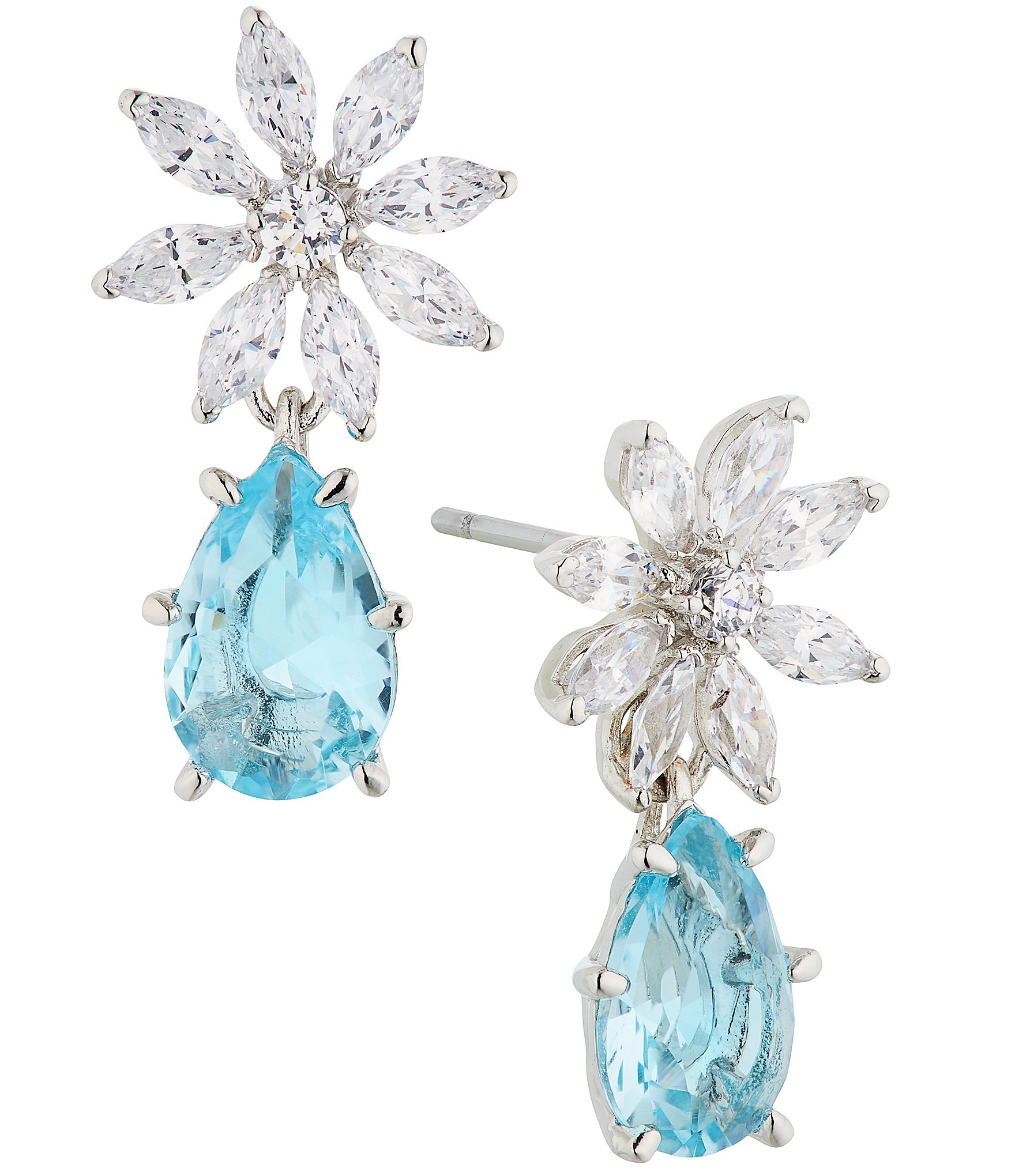 Nadri Wildflower Blue Drop Earrings | Dillard's