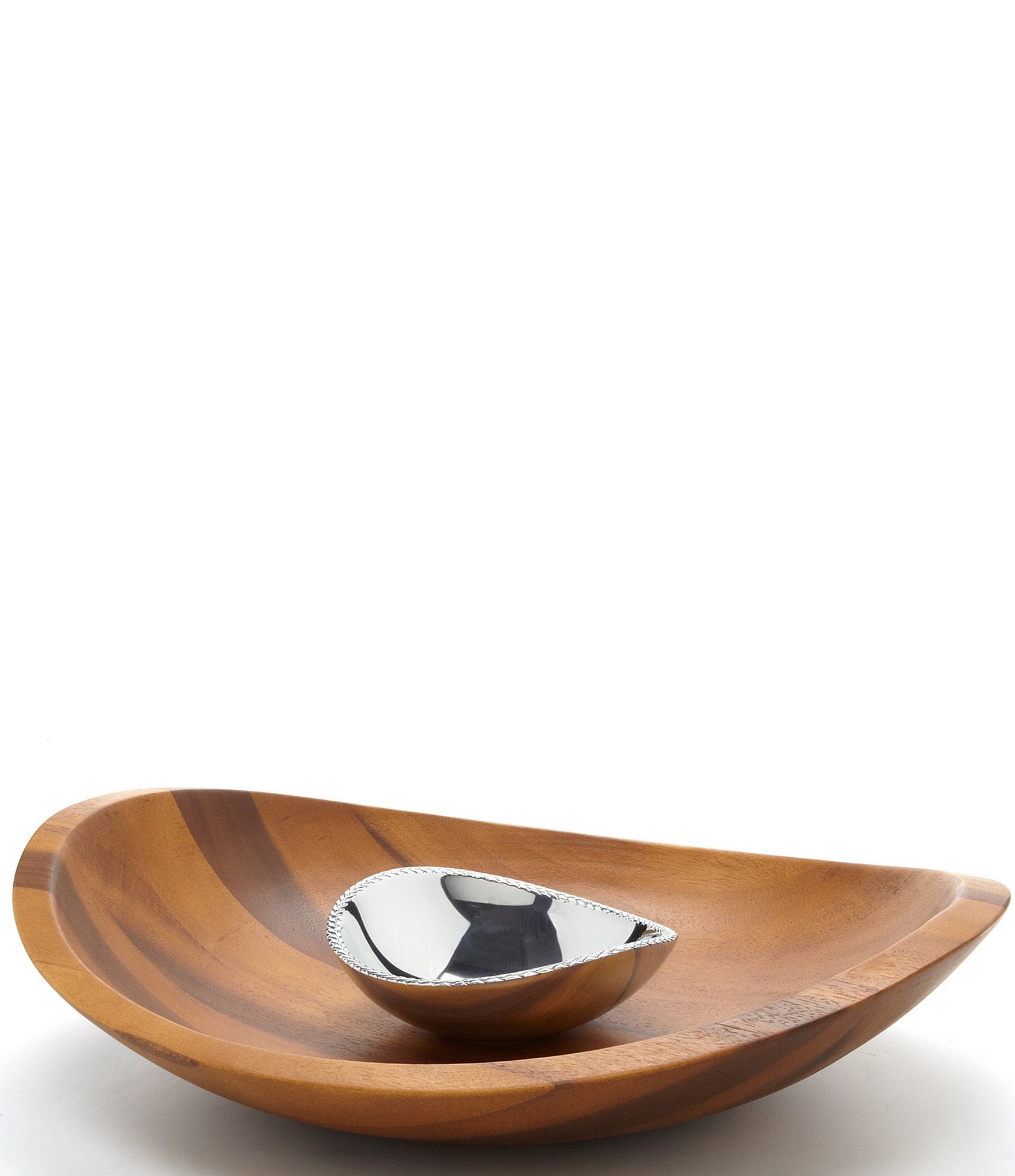 Nambe Braid Chip & Dip Serving Bowls