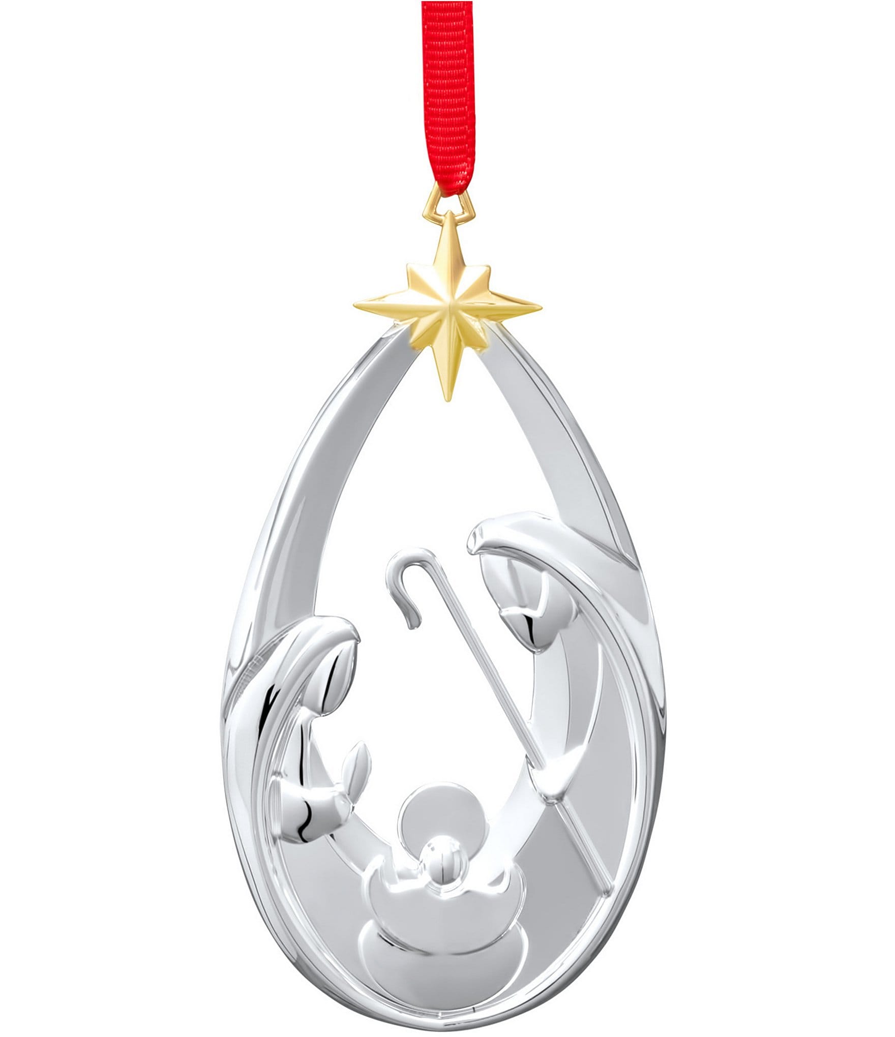 Nambe Silver and Gold Plated 2023 The Holy Family Ornament | Dillard's