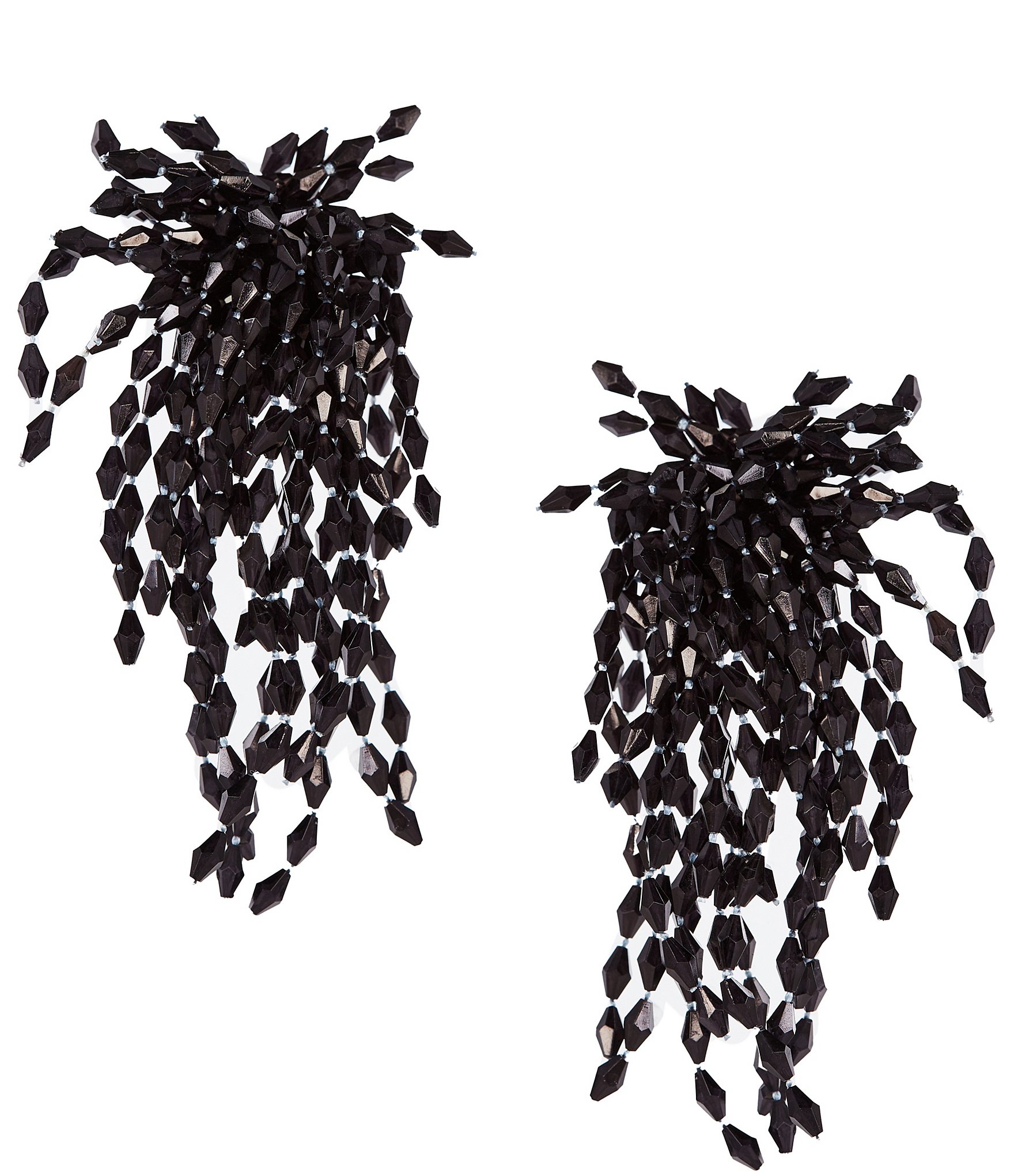 Natasha Accessories Beaded Firework Drop Statement Earrings