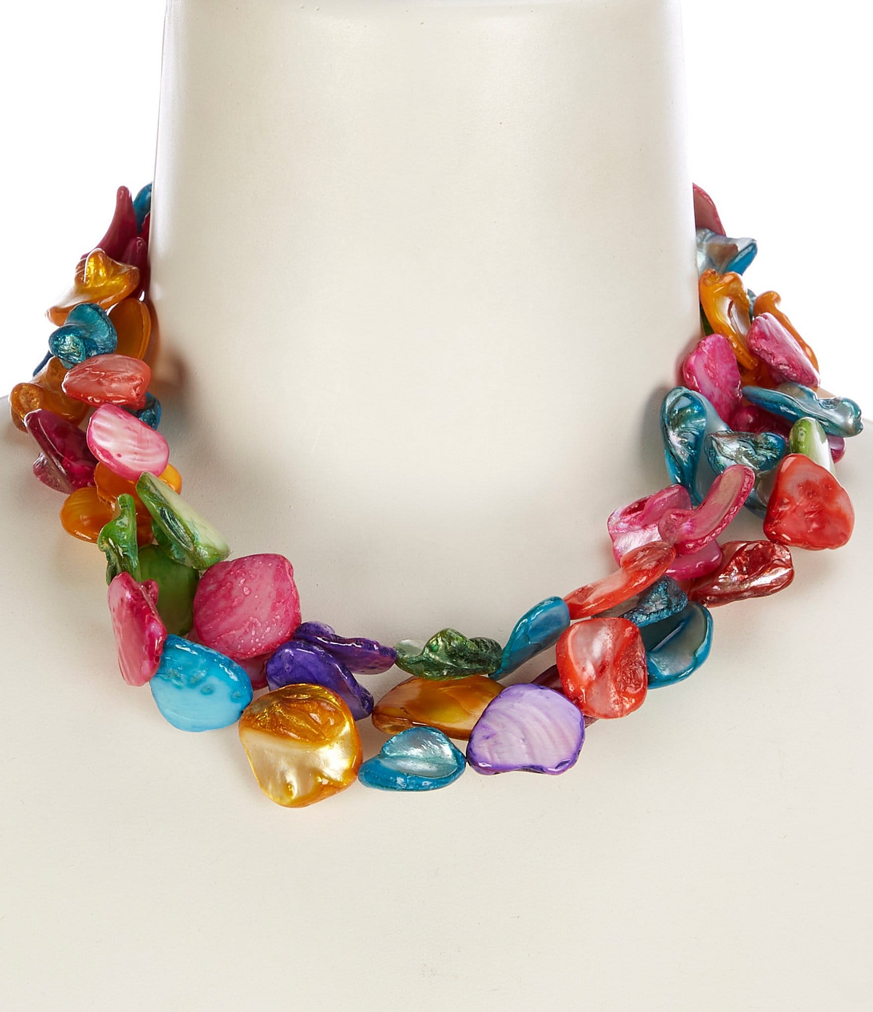 Natasha Accessories Multi Shell Collar Statement Necklace | Dillard's