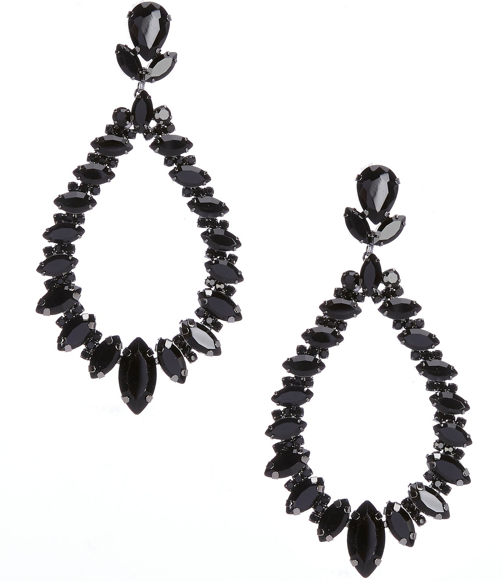 Buy Black Drop Earrings for Luxurious Weddings, Formals, Events Look |  Black drop earrings, Black earrings, Black jewelry