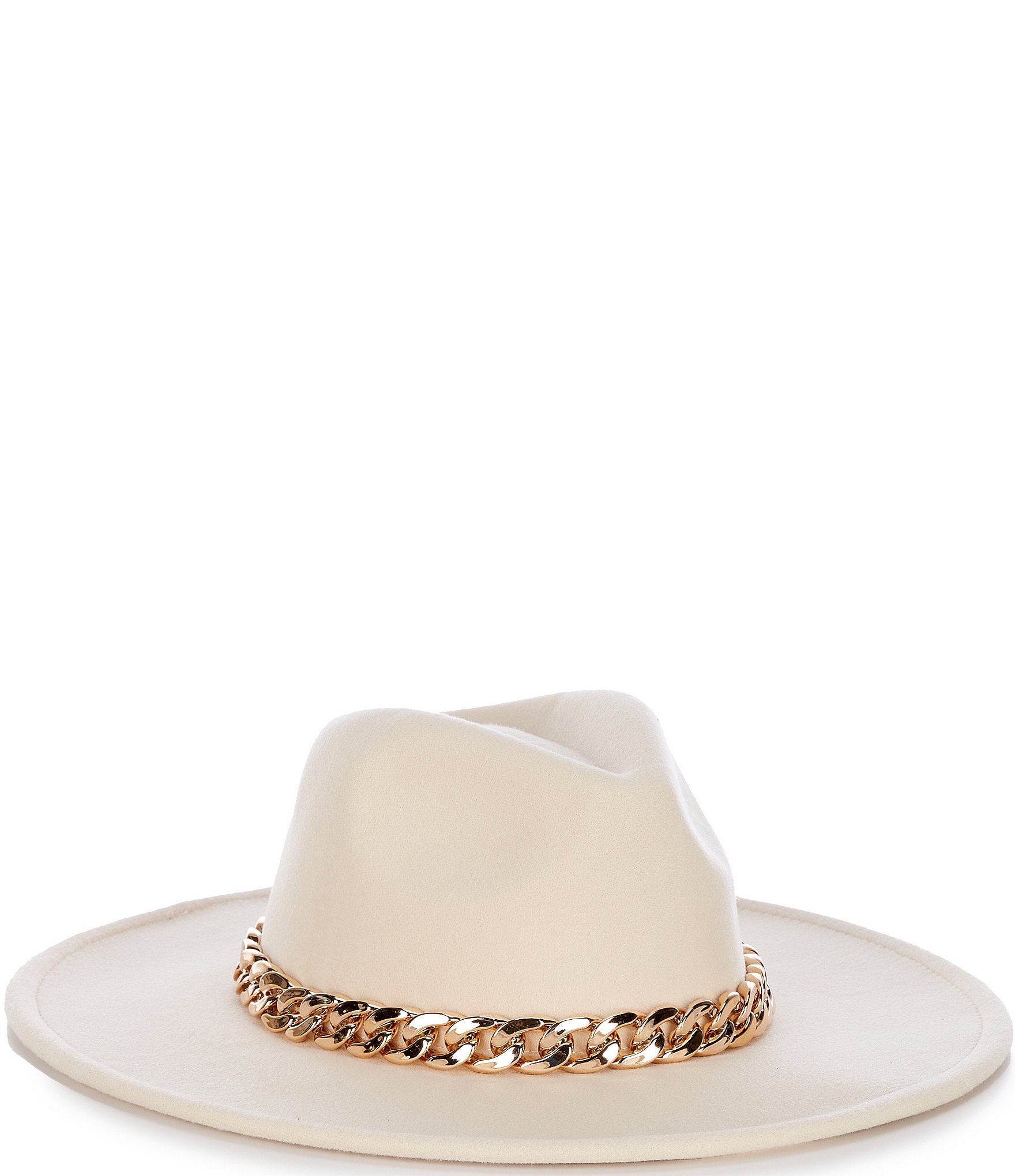 Natasha Accessories Oversize Panama Hat With Chain