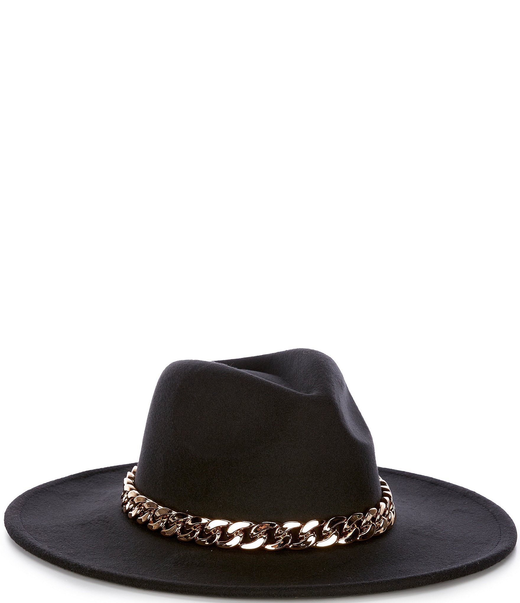 Natasha Accessories Oversize Panama Hat With Chain