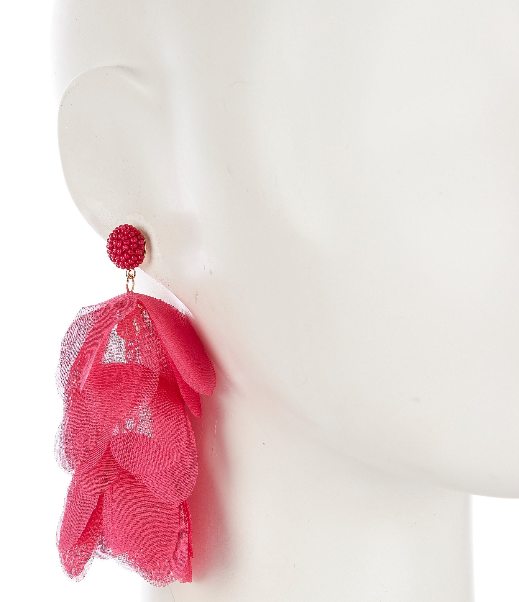 Natasha Accessories Petal Drop Statement Earrings