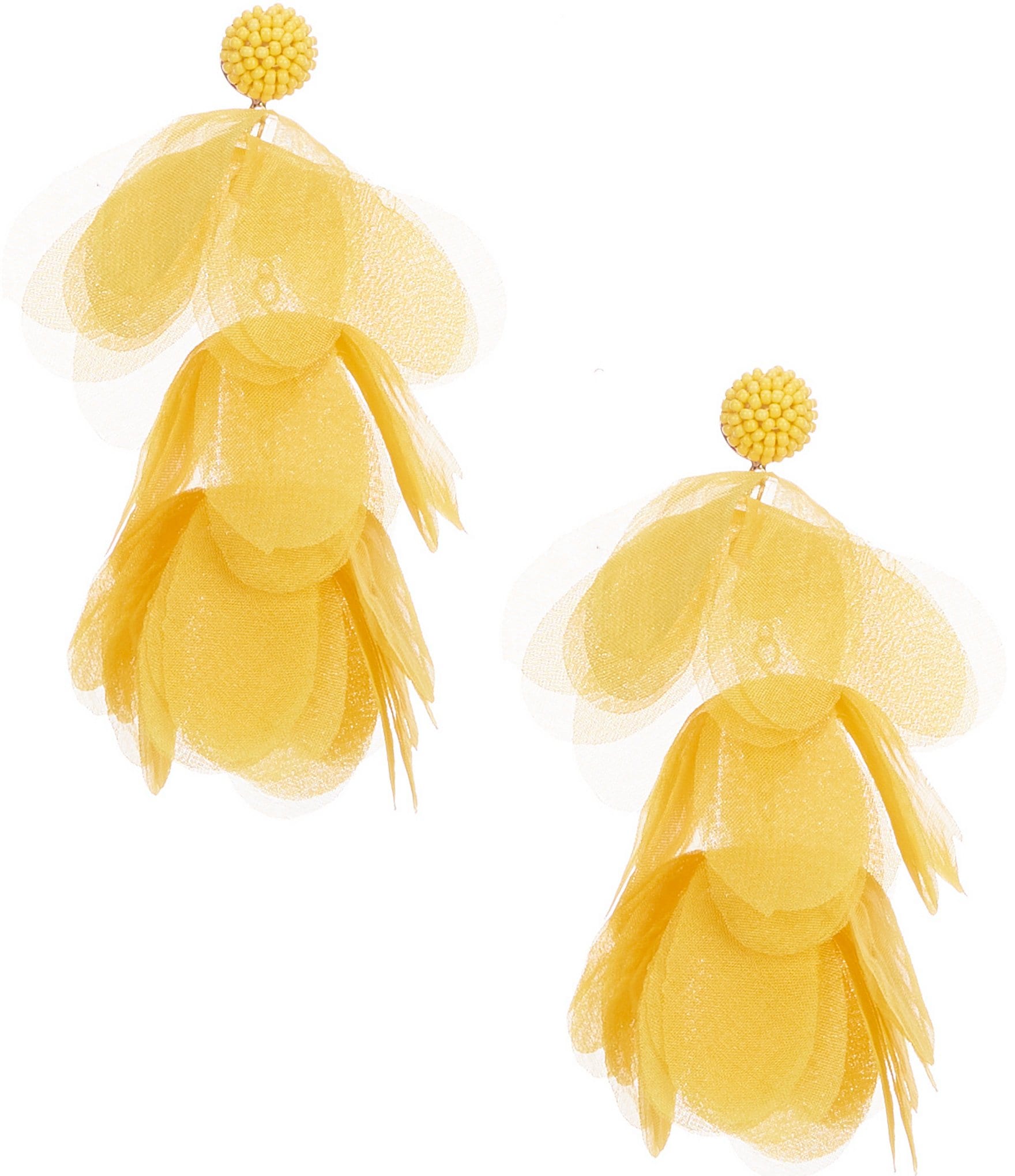 Natasha Accessories Petal Drop Statement Earrings