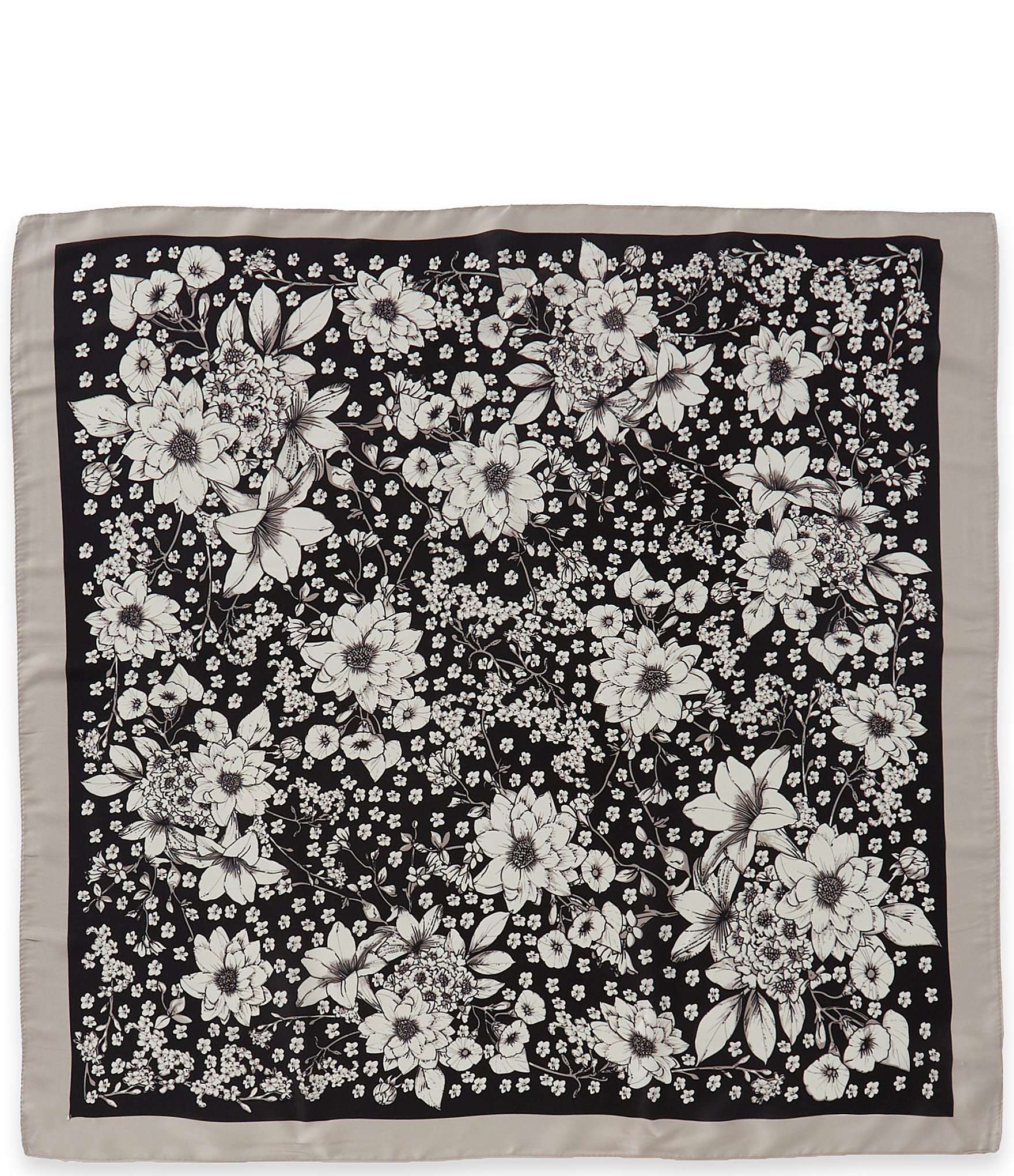 Natasha Accessories Poppy Print Square Scarf
