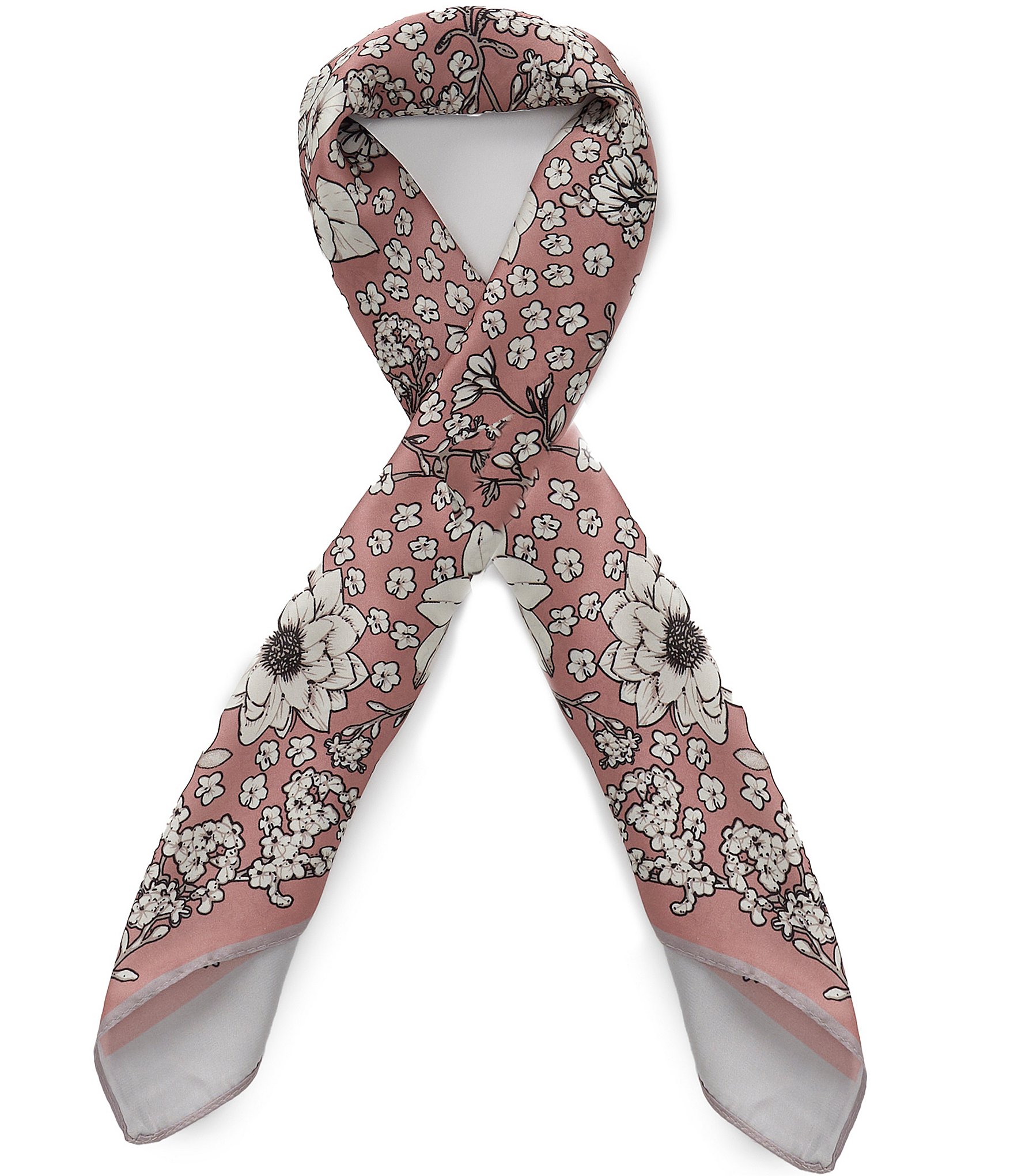 Natasha Accessories Poppy Print Square Scarf