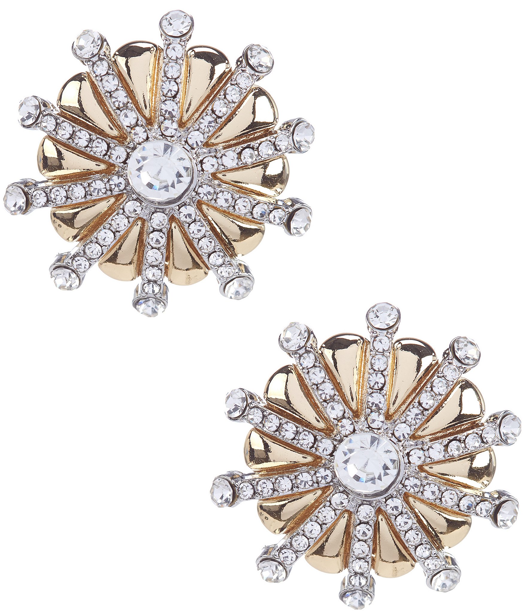 Natasha Accessories Stacked Spike Stud Earrings