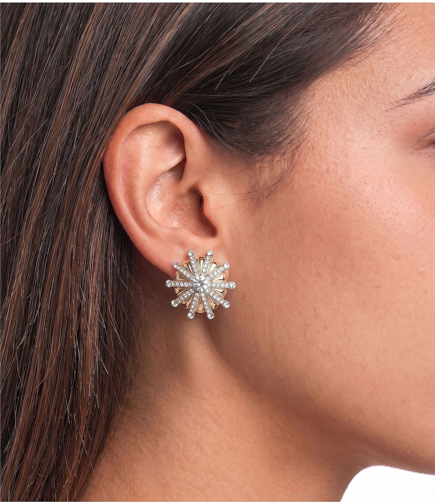 Natasha Accessories Stacked Spike Stud Earrings