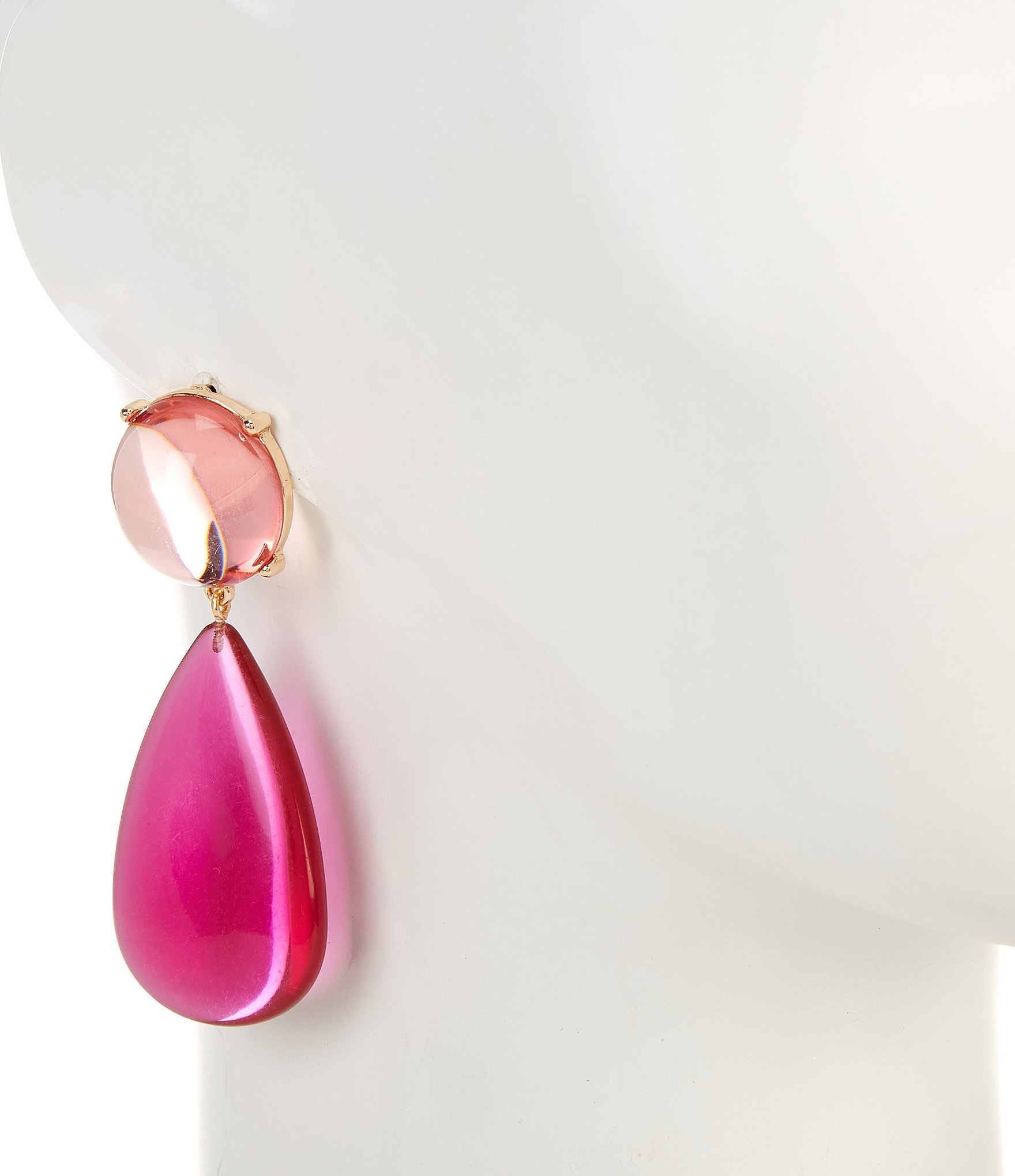 Natasha Accessories Stone Teardrop Drop Earrings