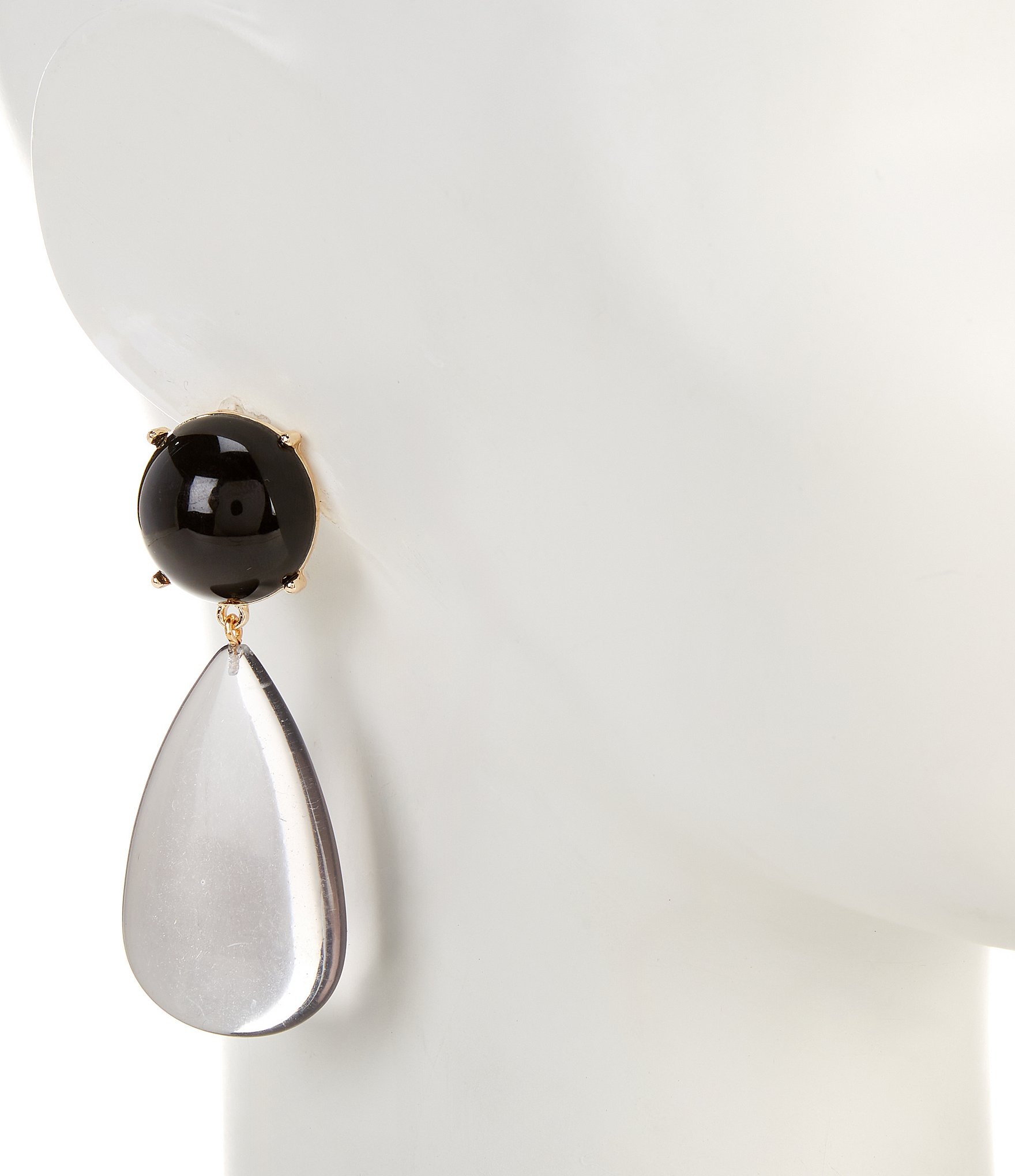 Natasha Accessories Stone Teardrop Drop Earrings