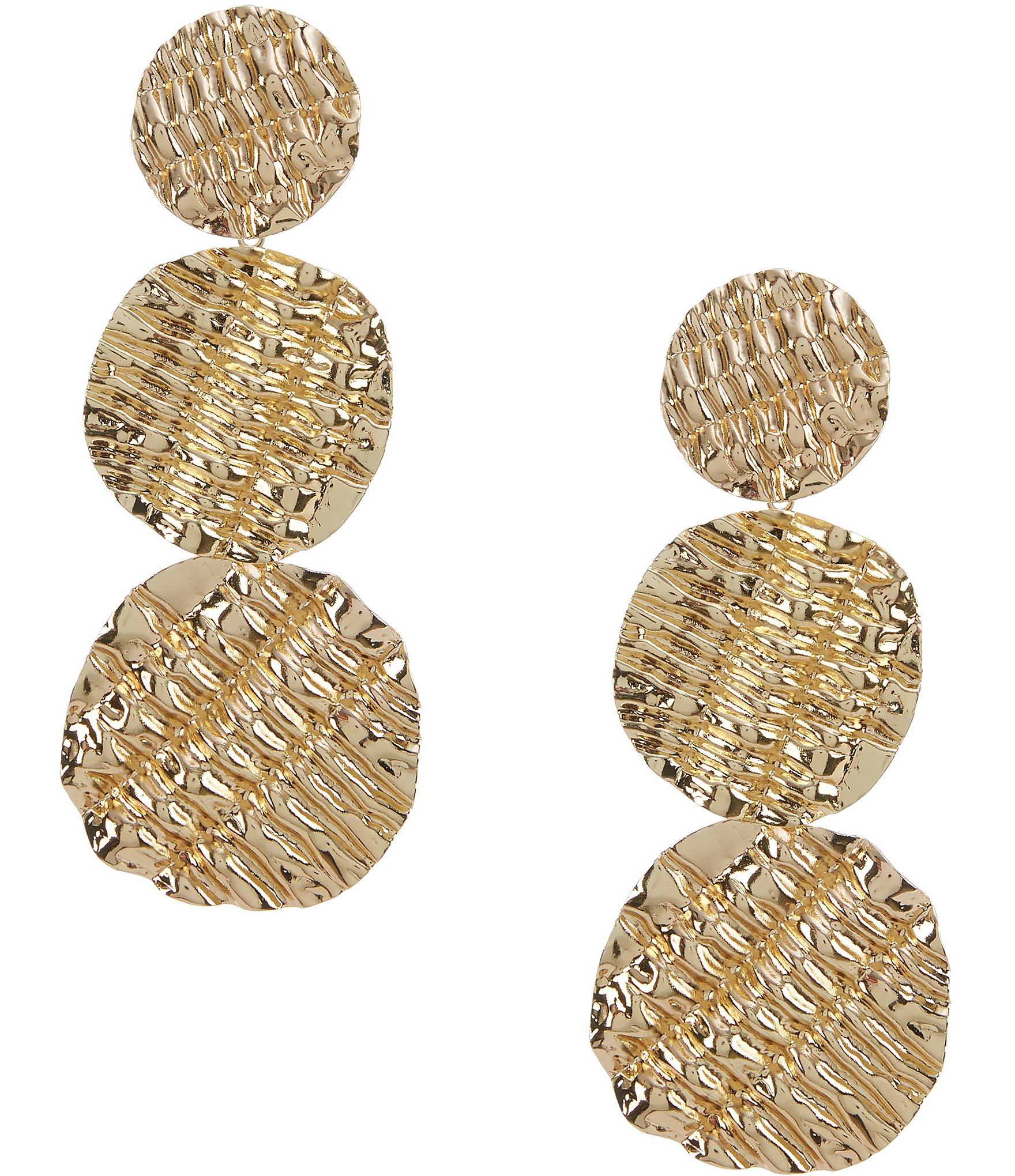 Natasha Accessories Textured Snowman Linear Earrings