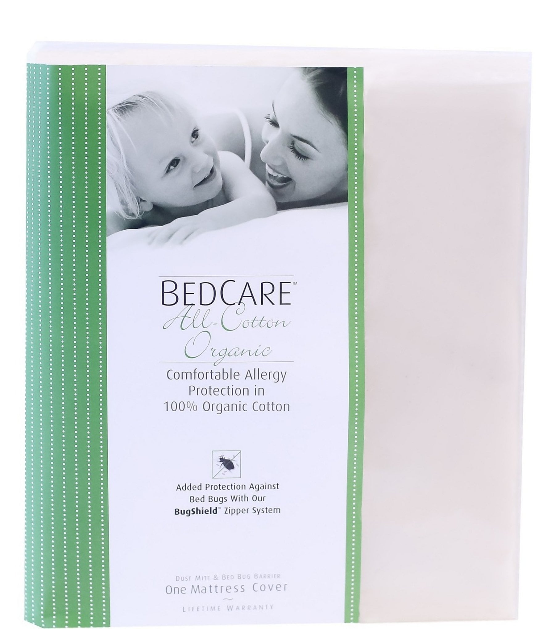 National Allergy® BedCare Organic Cotton Allergy and Bed Bug Proof 18#double; Mattress Cover