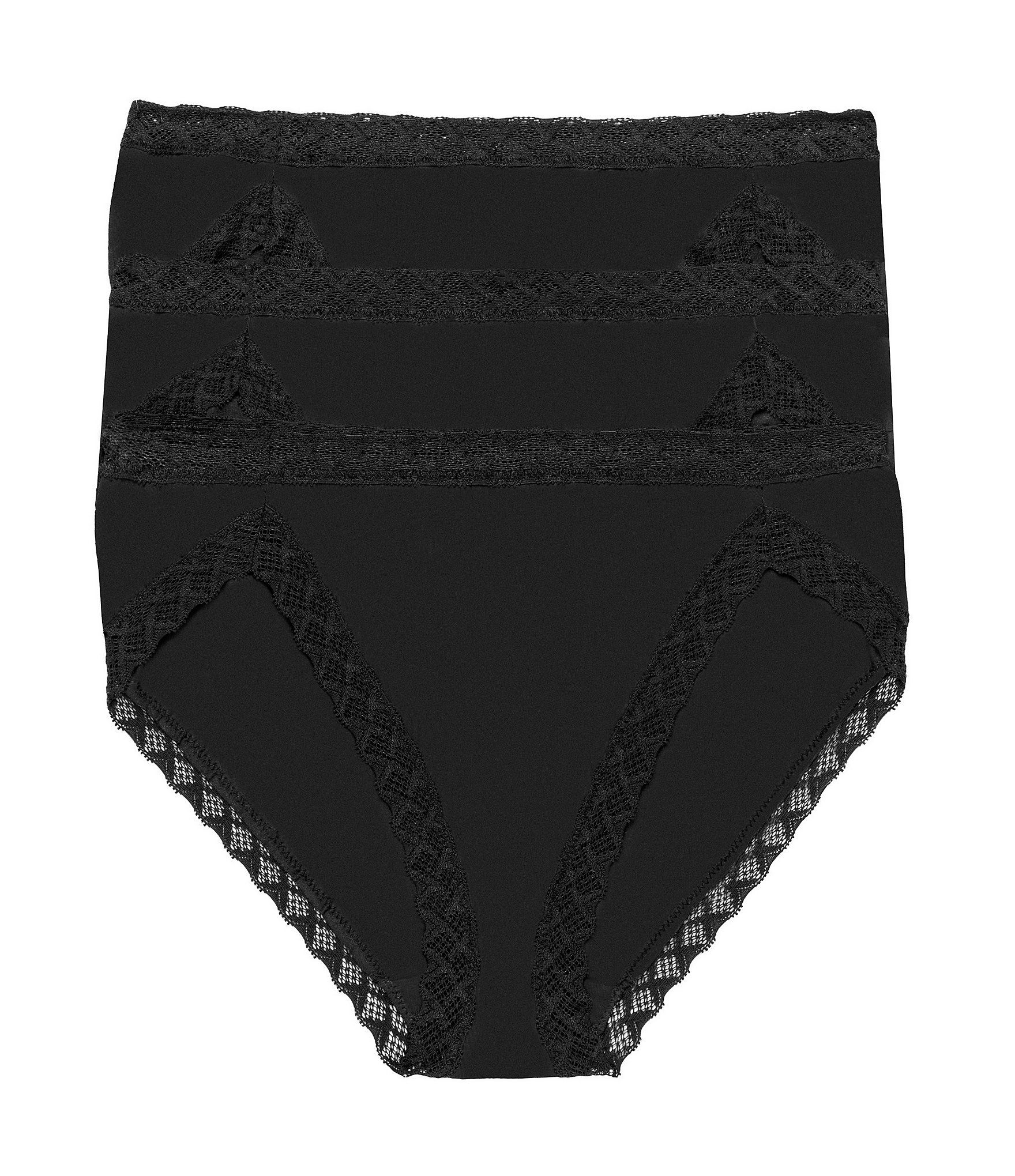 Natori (Black) Floral Lace Thong Women's Underwear Size XS L6844